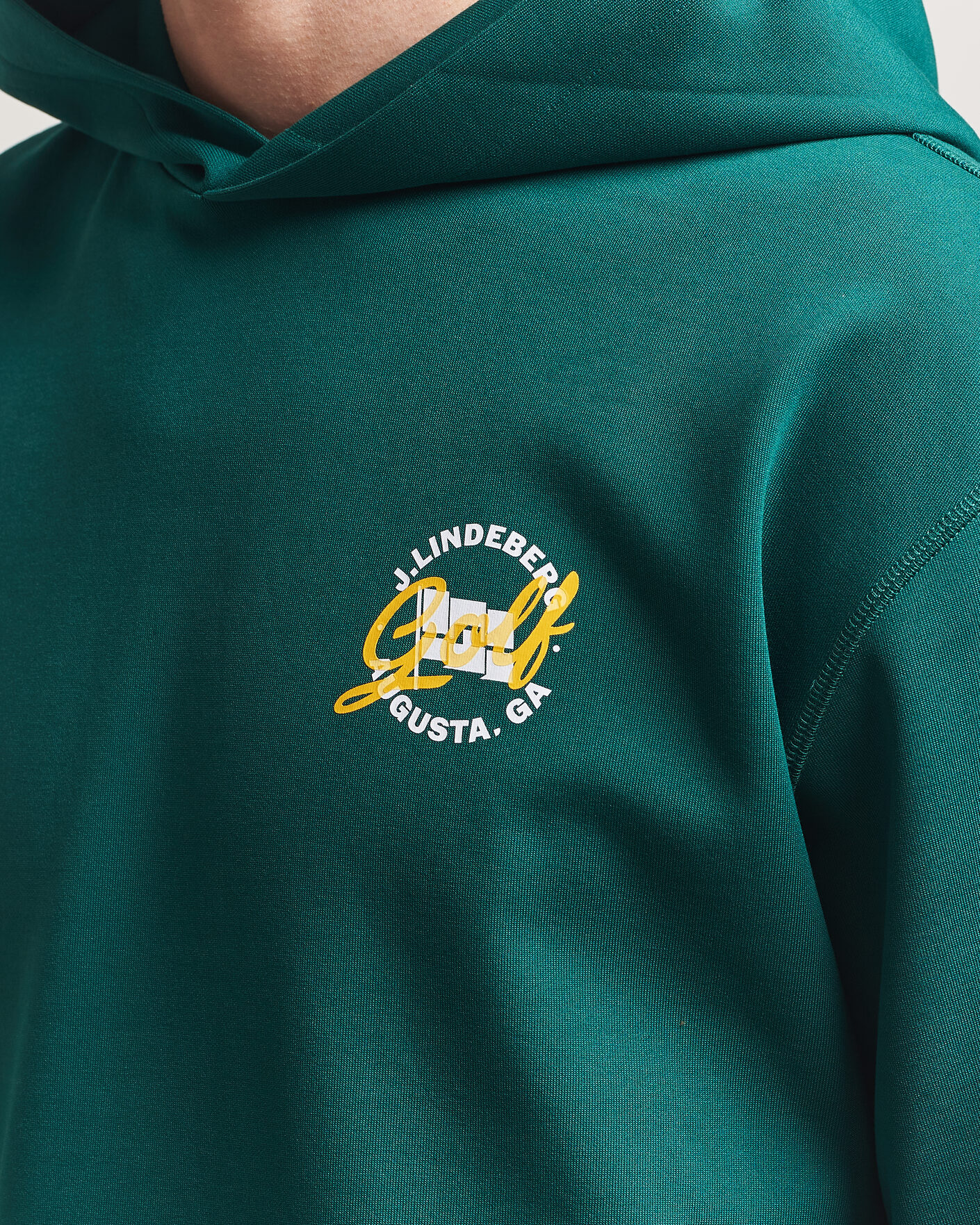 Men | Sweaters & Knitwear | J.Lindeberg | Club Masters Tour Hoodie Forest Biome