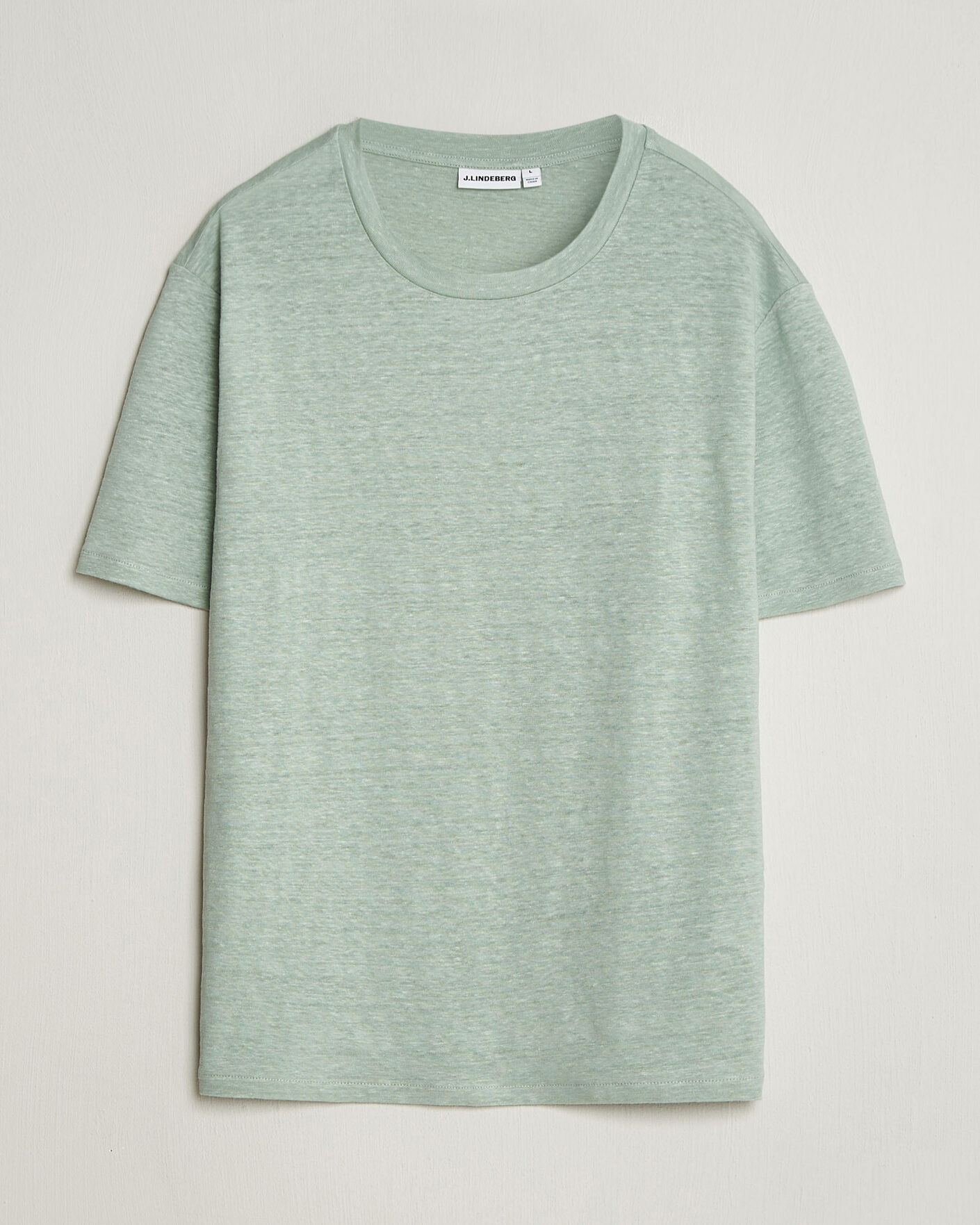 Men | T-Shirts | J.Lindeberg | Coma Linen T-Shirt Jadeite
