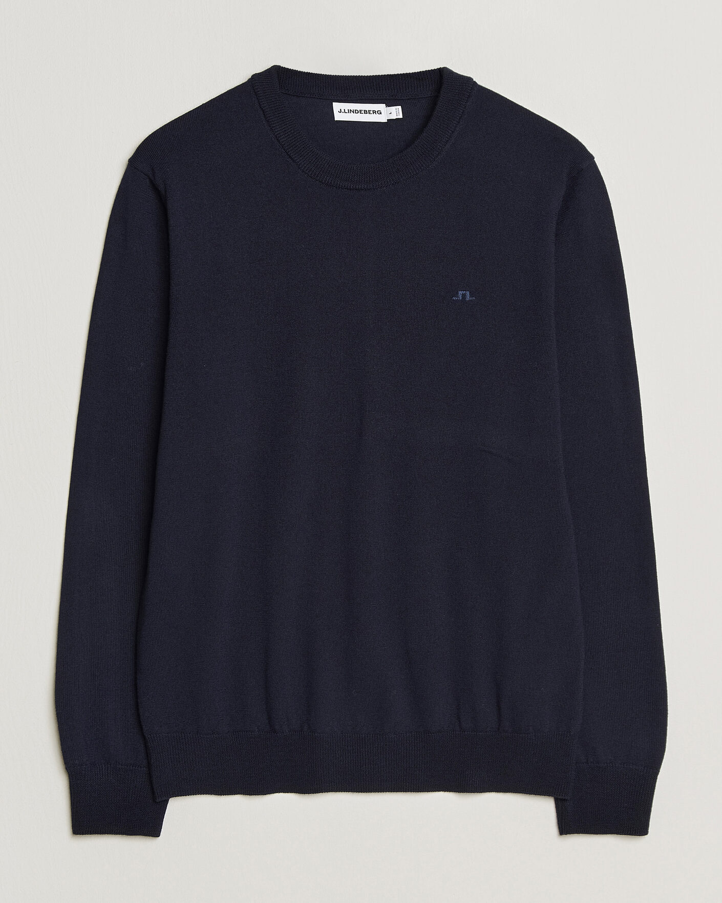 Men | Sweaters & Knitwear | J.Lindeberg | Keane Merino Crew Neck Pullover JL Navy