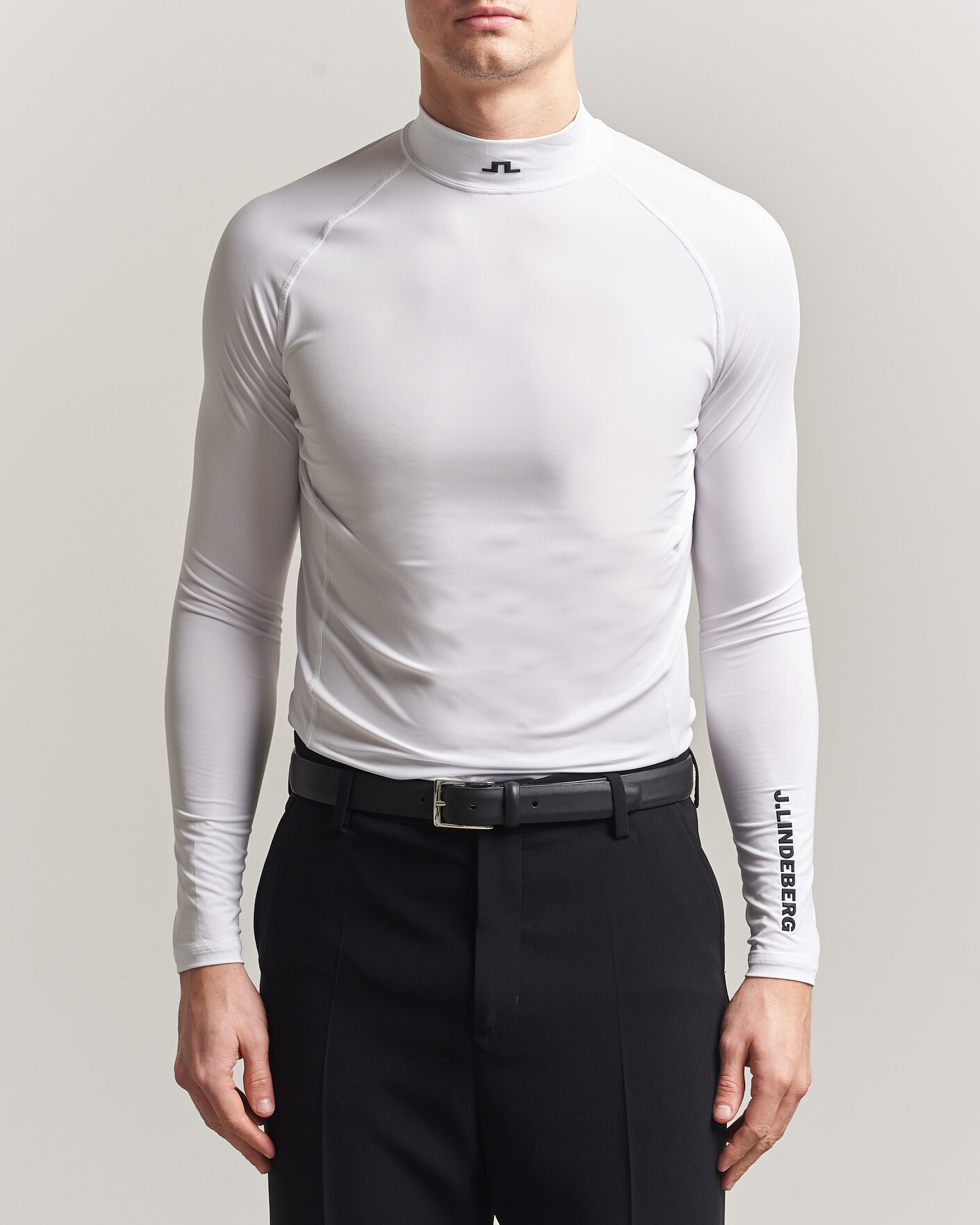 Men | T-Shirts | J.Lindeberg | Ello Compression T-Shirt White
