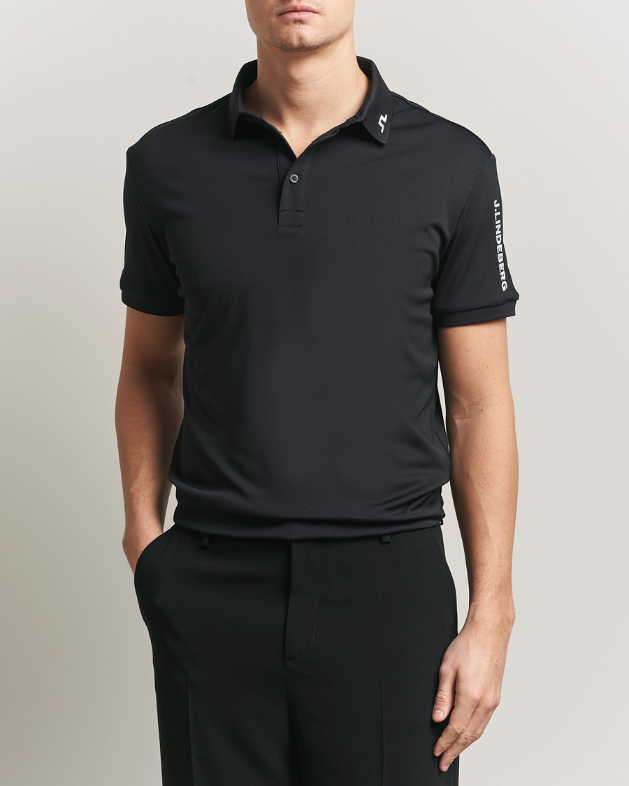 Men | Polo Shirts | J.Lindeberg | Tour Tech Polo Black