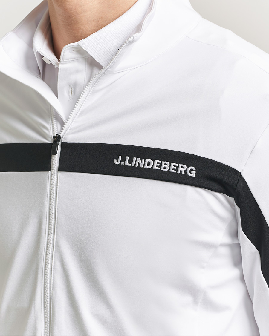 J.Lindeberg Jarvis Mid Layer Full Zip White at CareOfCarl.com