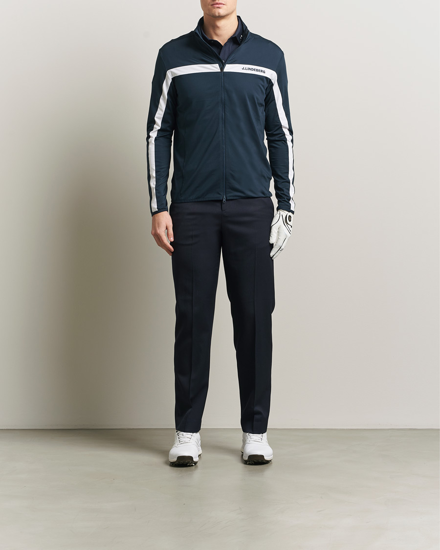J.Lindeberg Jarvis Mid Layer Full Zip JL Navy at CareOfCarl.com