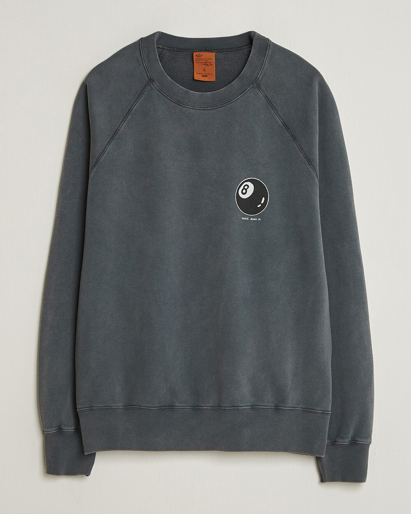 Men | Sweaters & Knitwear | Nudie Jeans | Palle Printed Crew Neck Sweatshirt Antracite