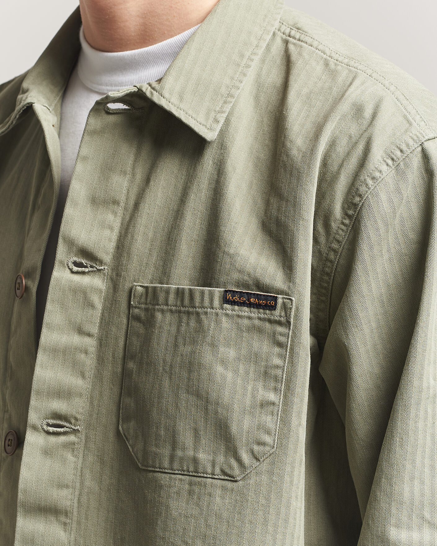 Men | Shirts | Nudie Jeans | Buddy Chore Jacket Pale Green