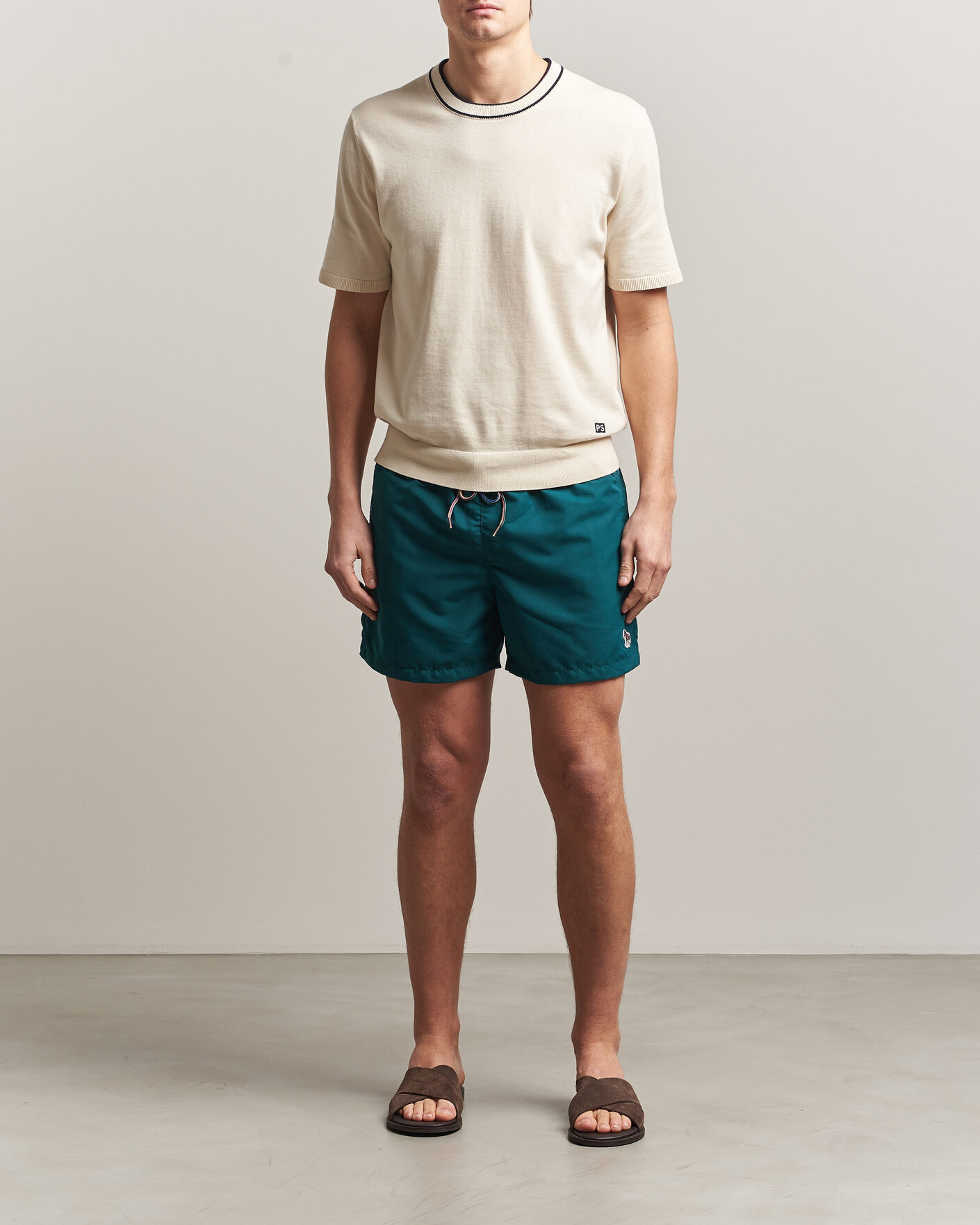 Men | Swimwear | Paul Smith | Zebra Swimshorts Dark Green