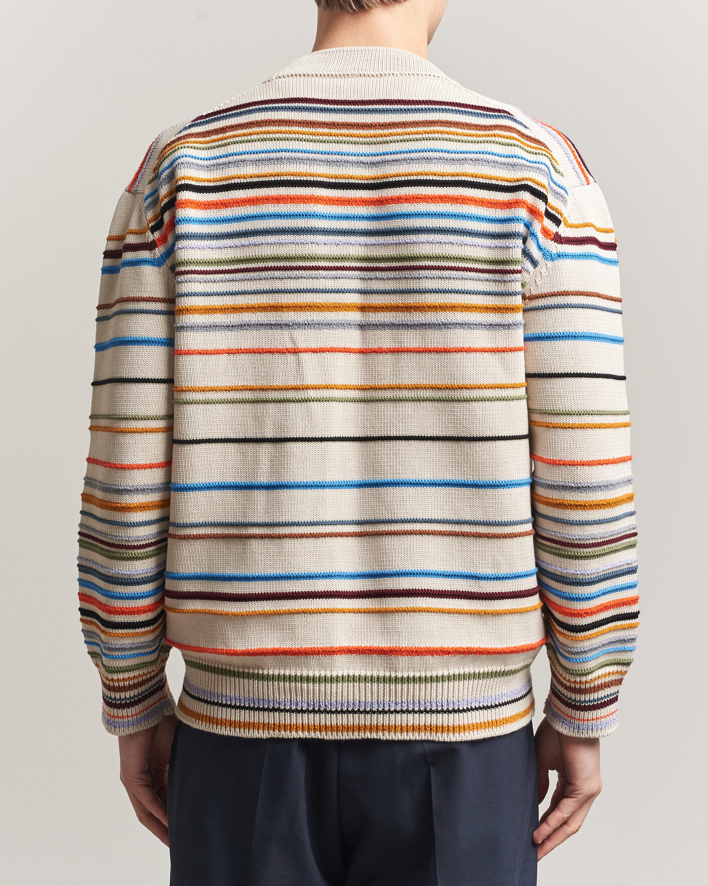 Men | Sweaters & Knitwear | Paul Smith | Signature Stripe Knitted Cardigan White