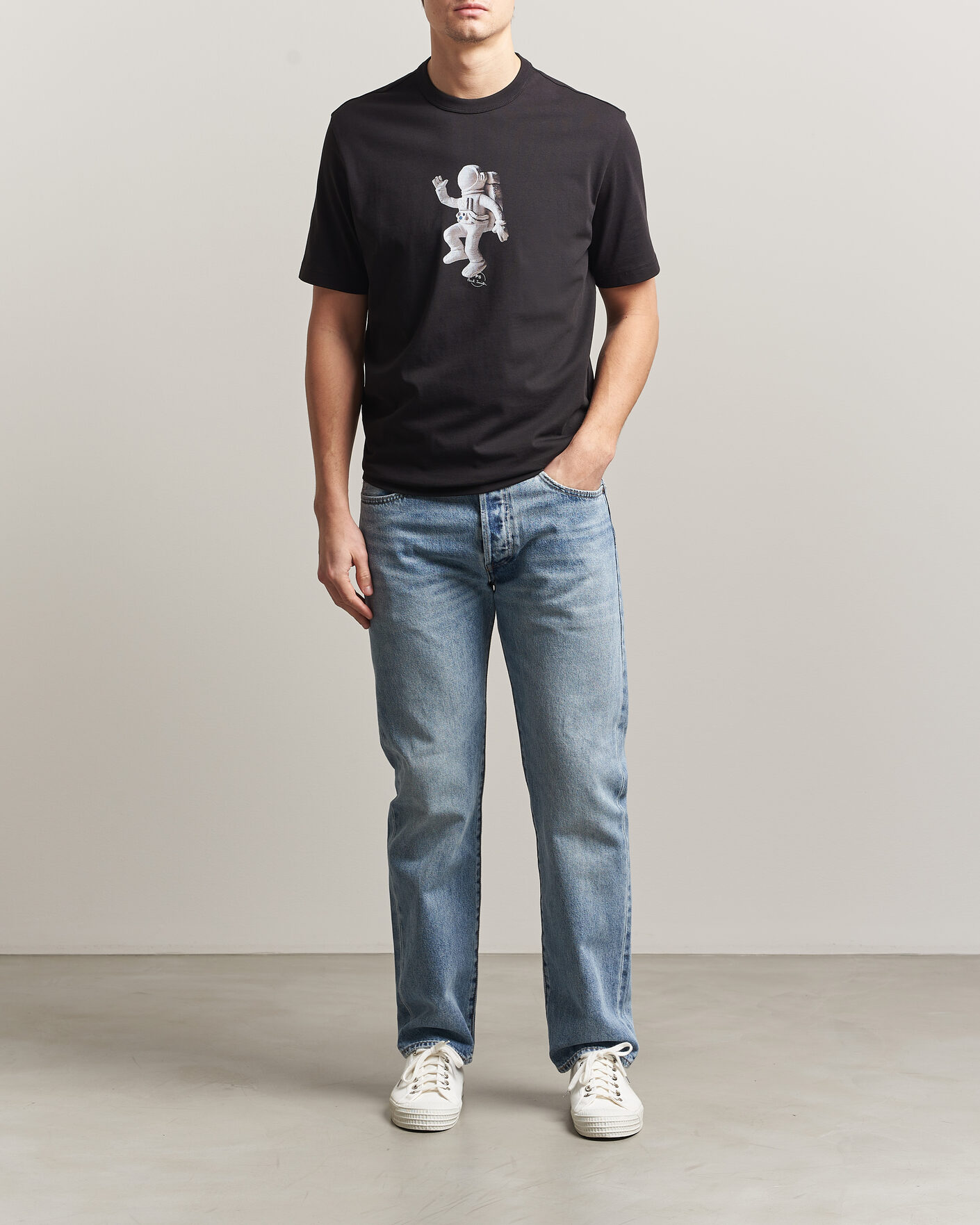 Men | T-Shirts | PS Paul Smith | Astronaut Printed T-Shirt Black