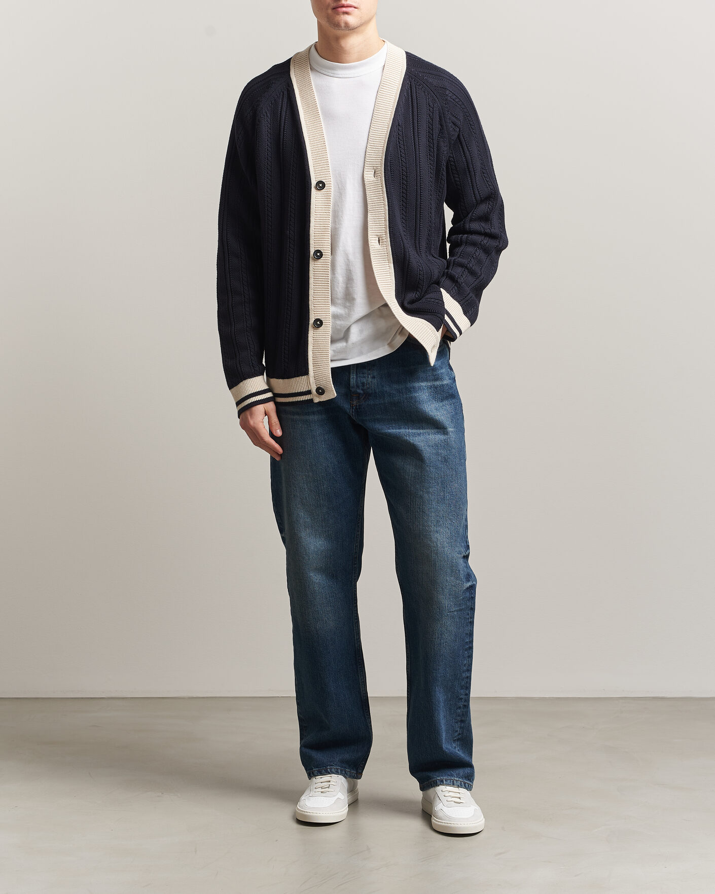 Men | Sweaters & Knitwear | PS Paul Smith | Cotton Knitted Cardigan Navy