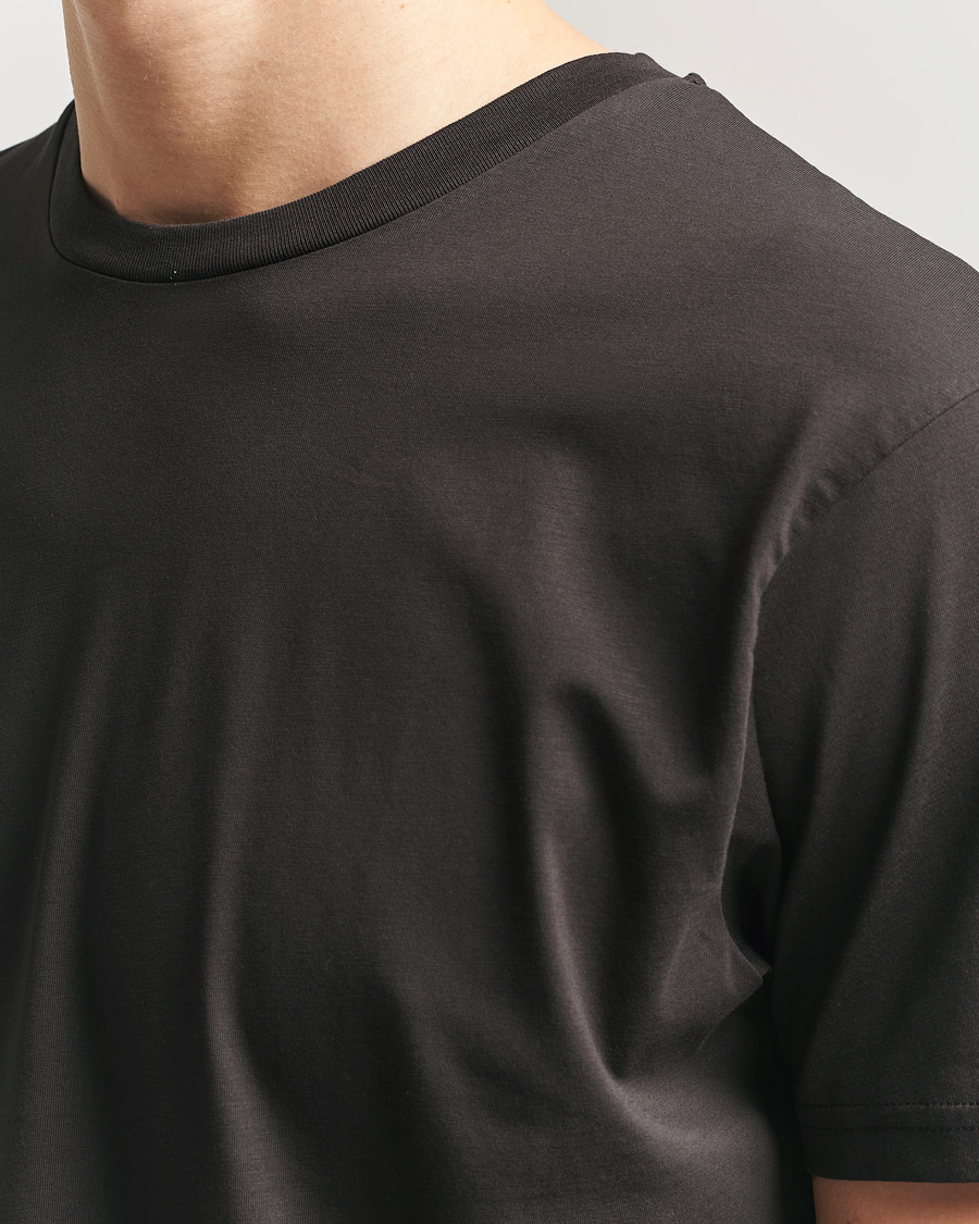 Men | T-Shirts | Sunspel | Riviera Midweight T-Shirt Dark Chocolate