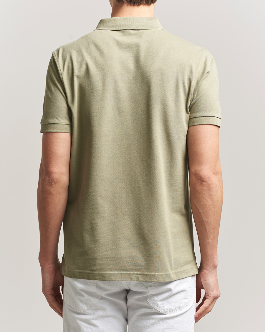 Men | Polo Shirts | Sunspel | Supima Cotton Short Sleeve Pique Polo Pistachio
