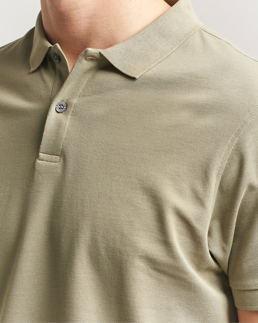 Men | Polo Shirts | Sunspel | Supima Cotton Short Sleeve Pique Polo Pistachio