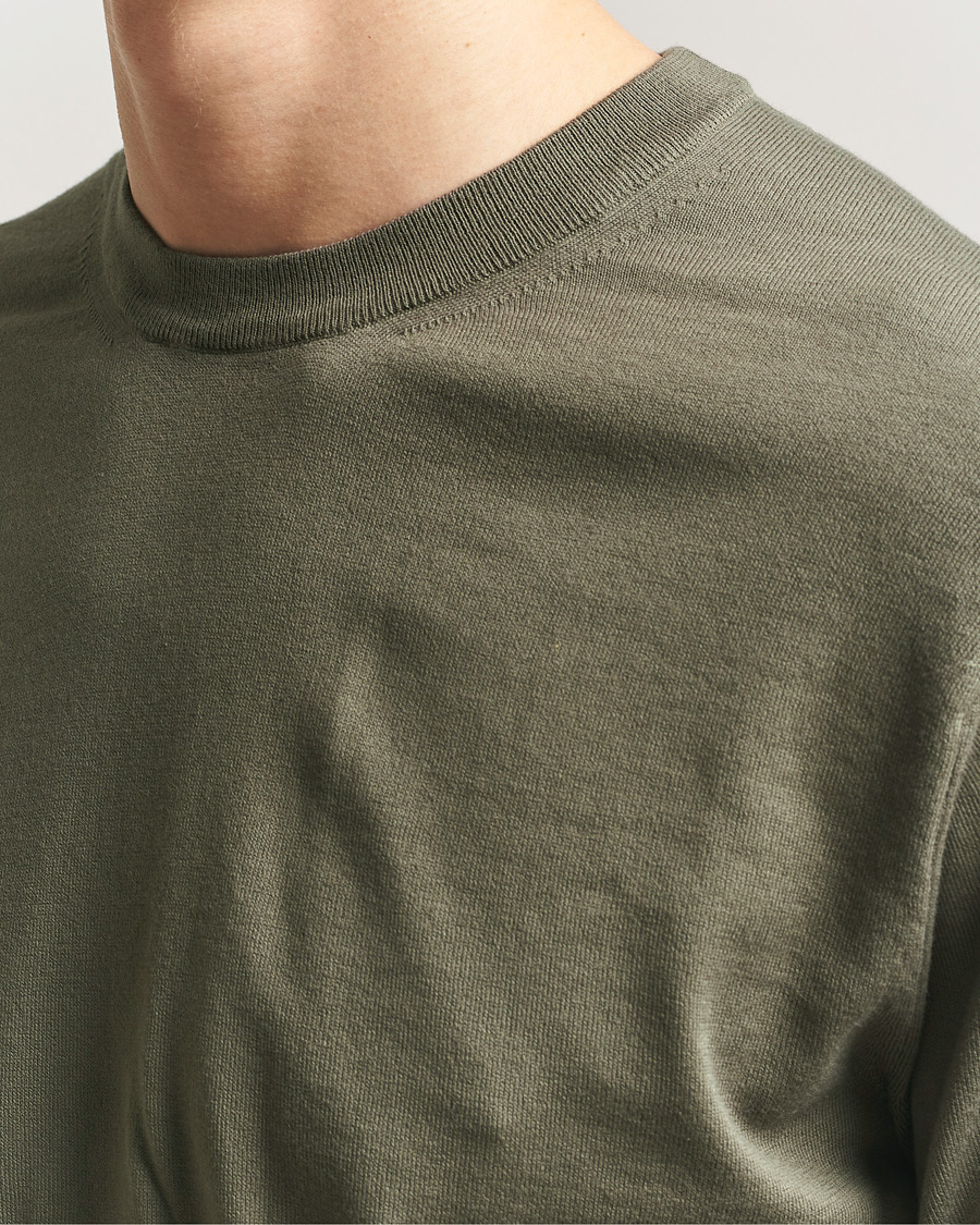 Men | Sweaters & Knitwear | Sunspel | Lightweight Knitted Cotton Crew Khaki