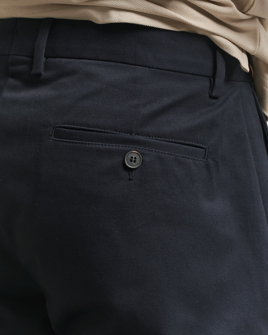 Men | Trousers | Sunspel | Soft Cotton Drill Trousers Navy