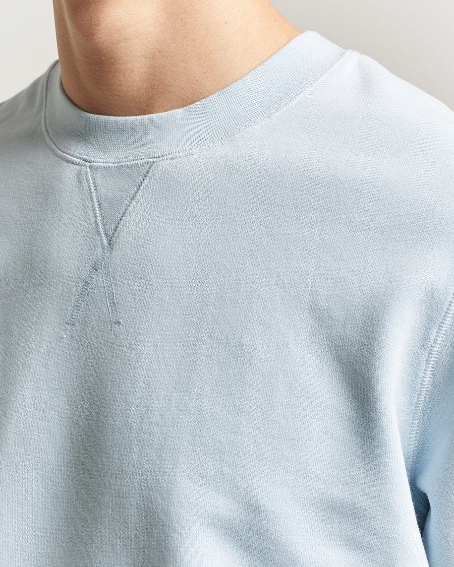 Men | Sweaters & Knitwear | Sunspel | Loopback Sweatshirt Pastel Blue