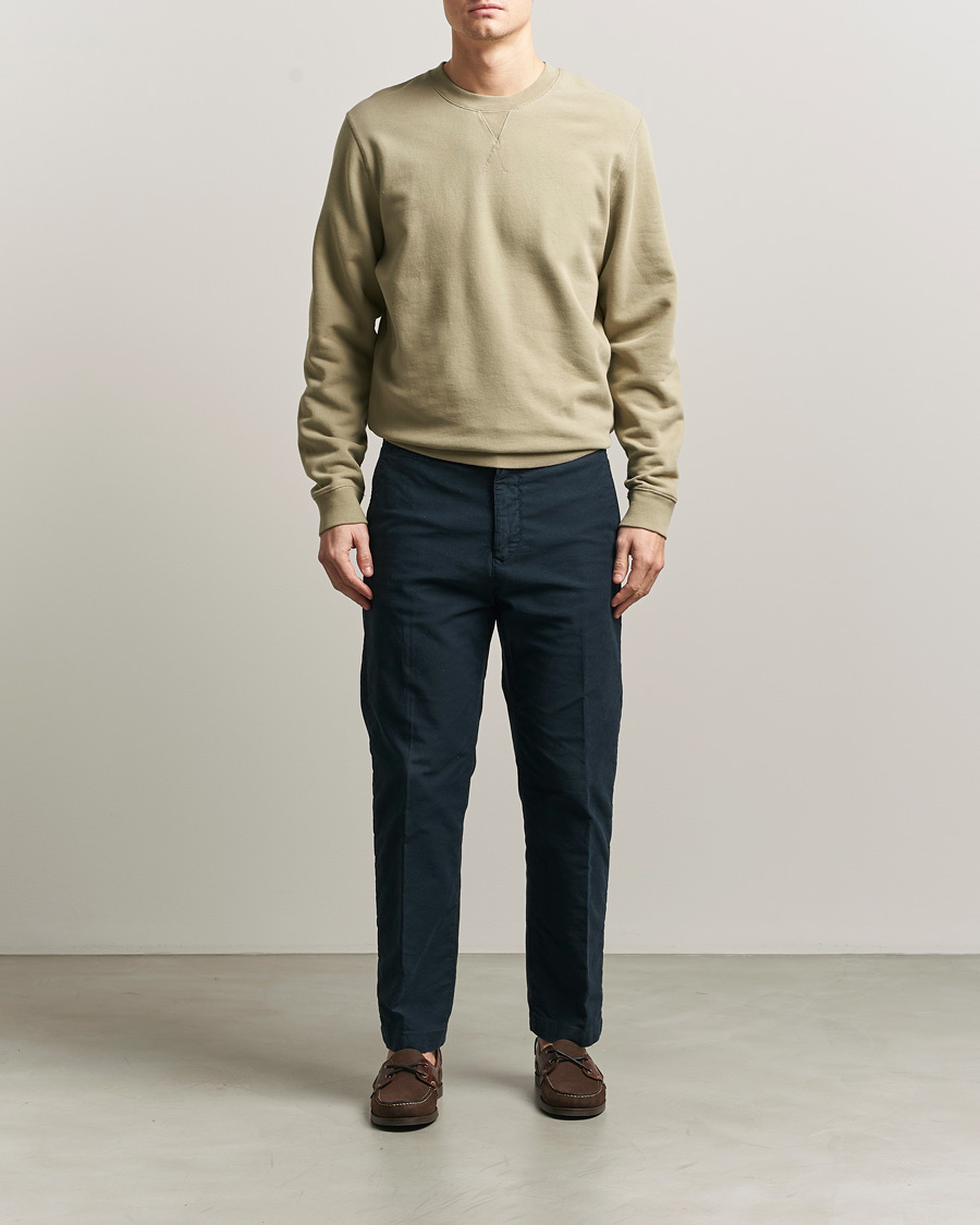 Men | Sweaters & Knitwear | Sunspel | Loopback Sweatshirt Pistachio
