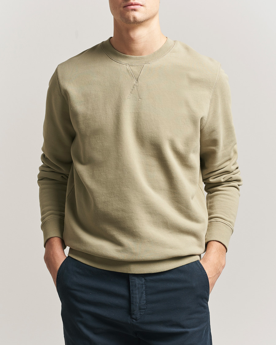 Men | Sweaters & Knitwear | Sunspel | Loopback Sweatshirt Pistachio
