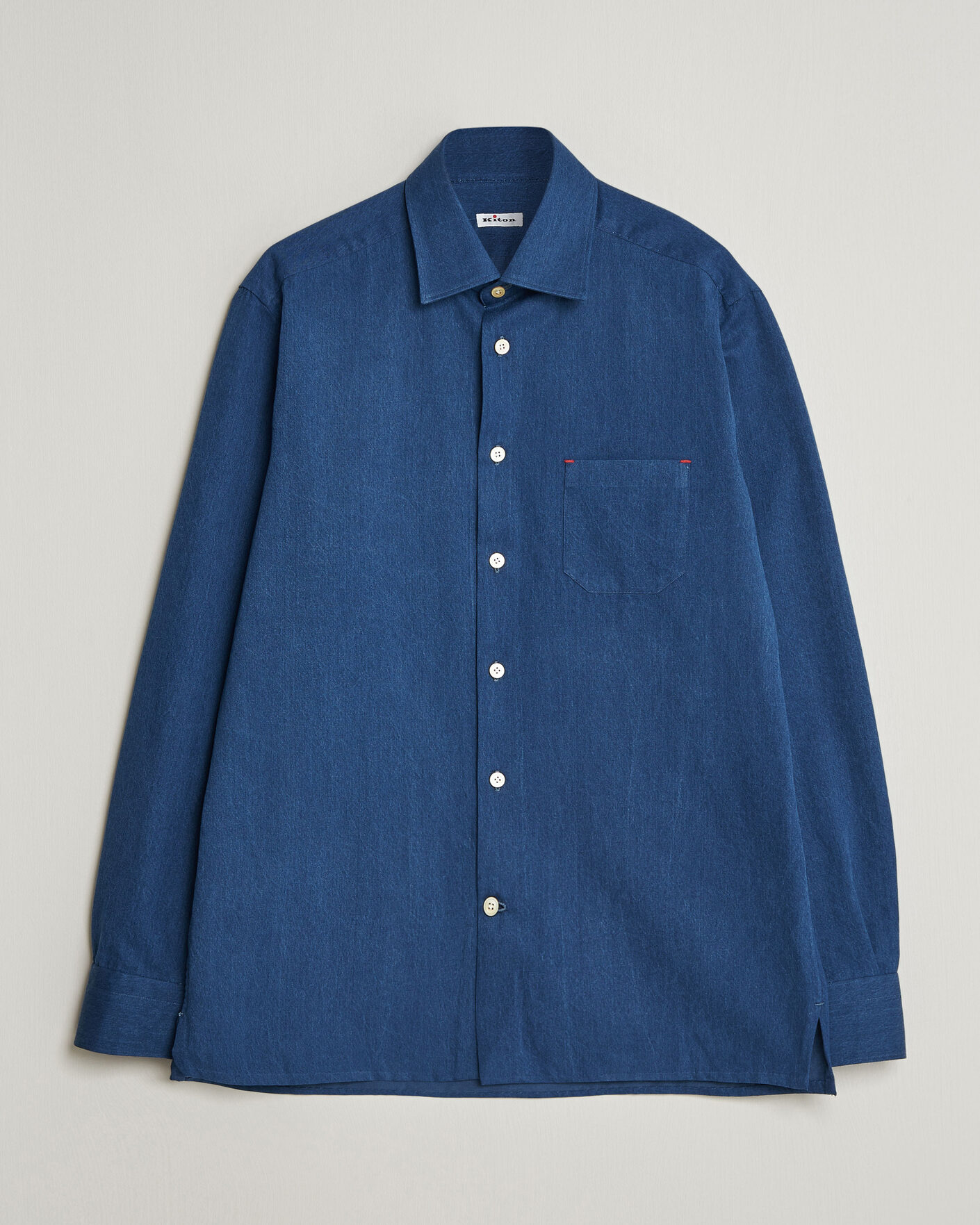 Men | Shirts | Kiton | Denim Sport Shirt Medium Blue