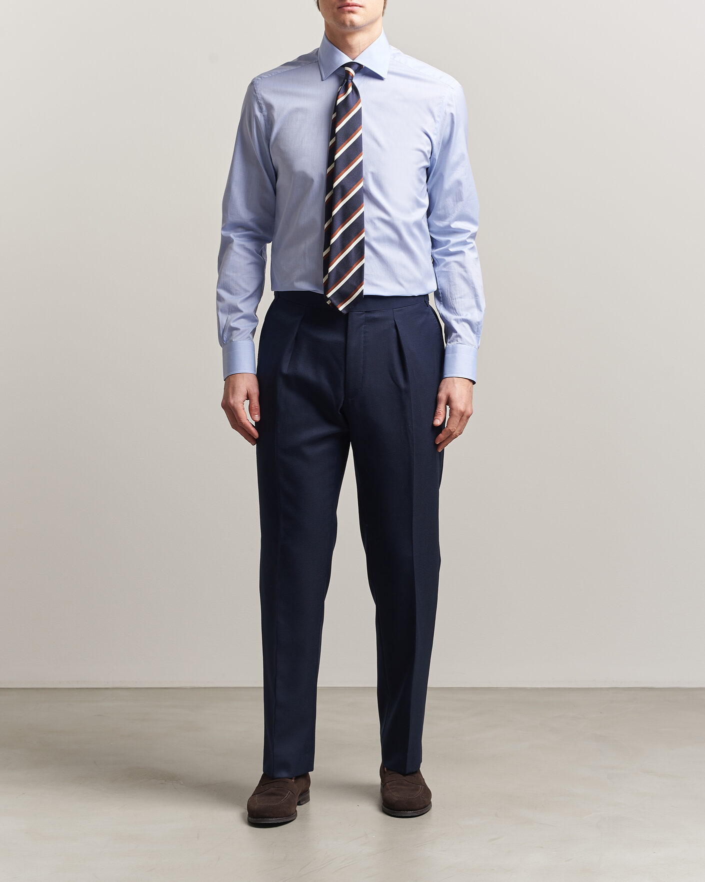 Men | Shirts | Kiton | Slim Fit Dress Shirt Light Blue