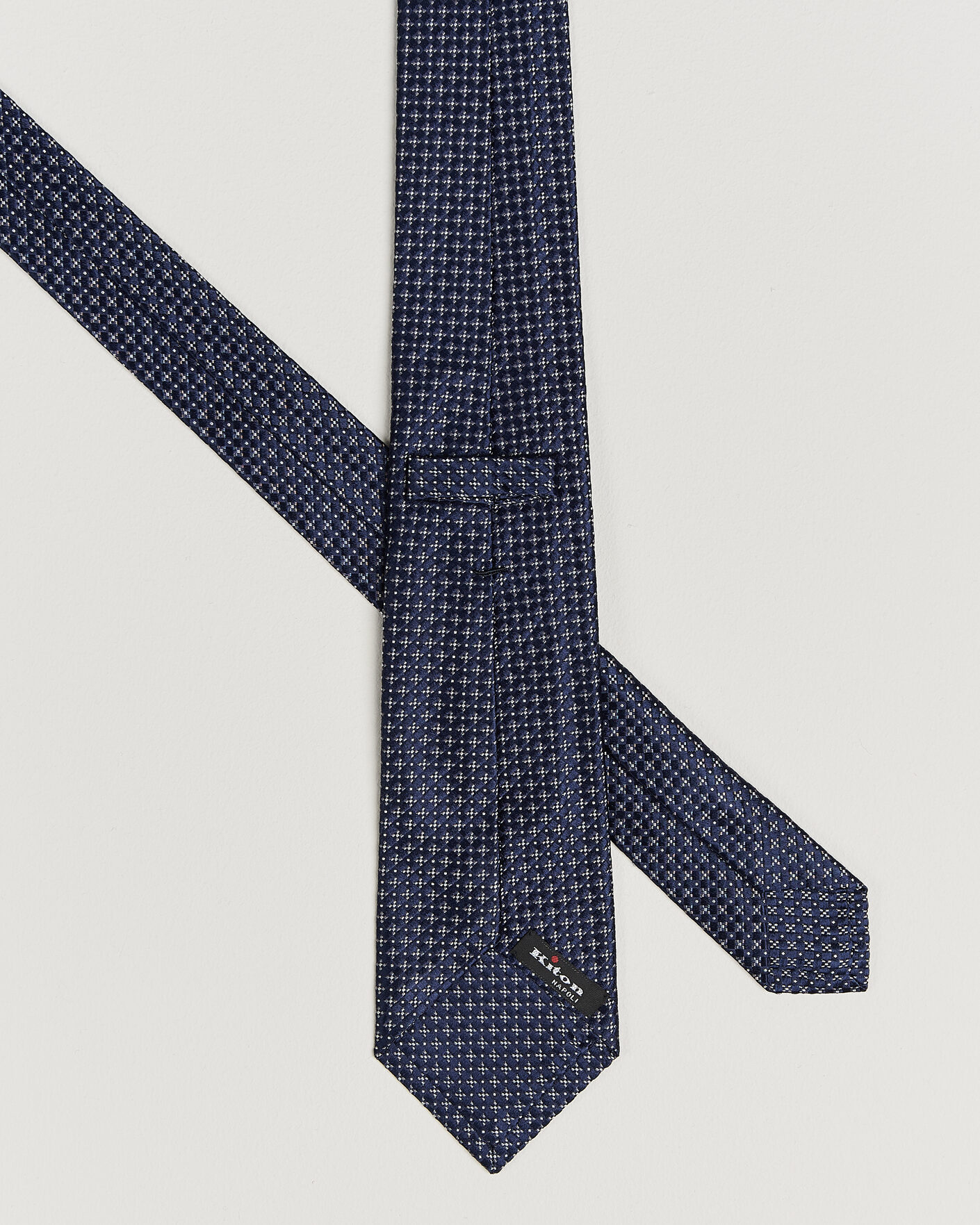 Men | Kiton Flower Jacquard Silk Tie Navy | Kiton | Flower Jacquard Silk Tie Navy