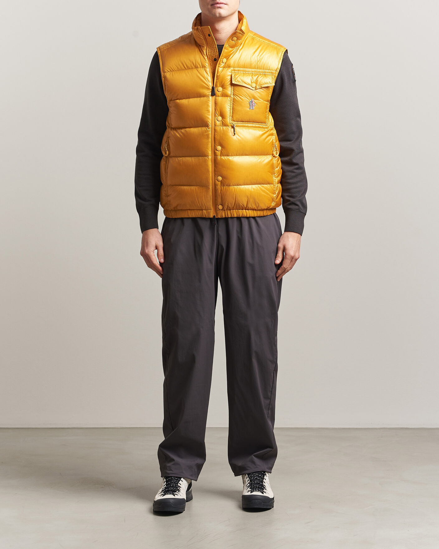 Moncler Grenoble Uychi Down Vest Yellow at CareOfCarl.com