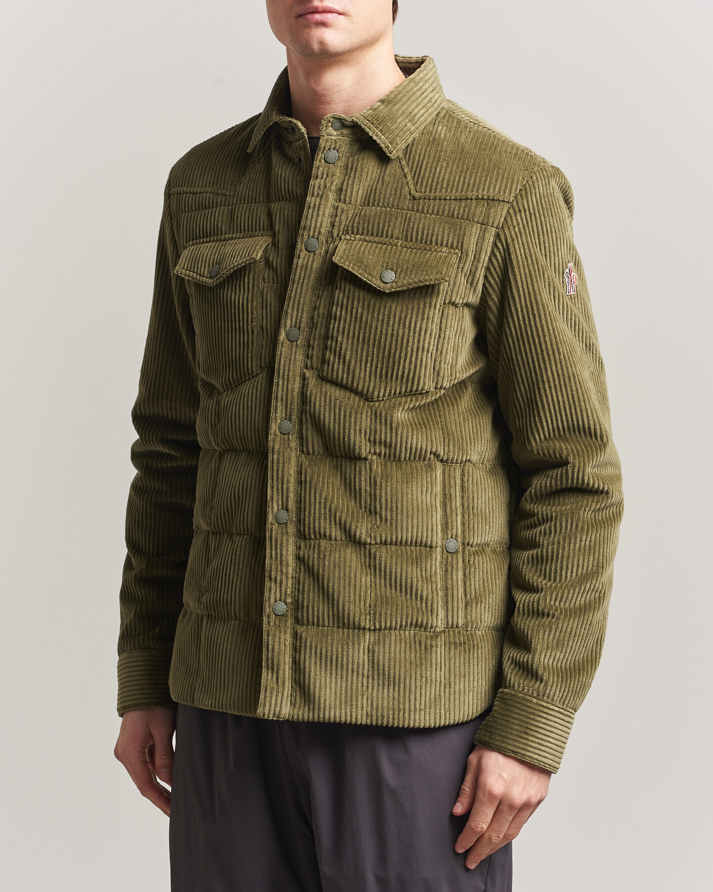 Men | Coats & Jackets | Moncler Grenoble | Gelt Corduroy Shirt Jacket Military Green