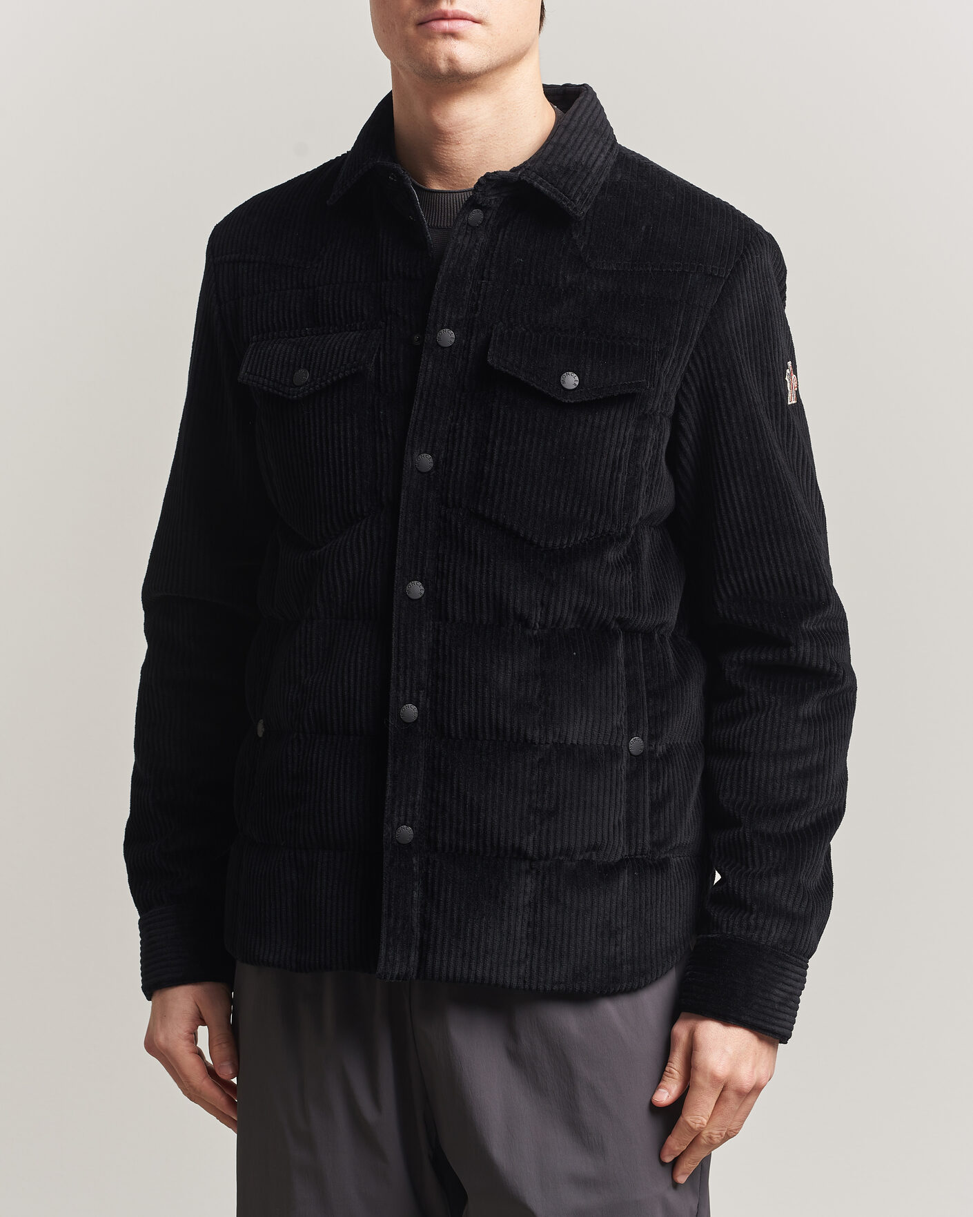 Moncler Grenoble Gelt Corduroy Shirt Jacket Black at CareOfCarl.com