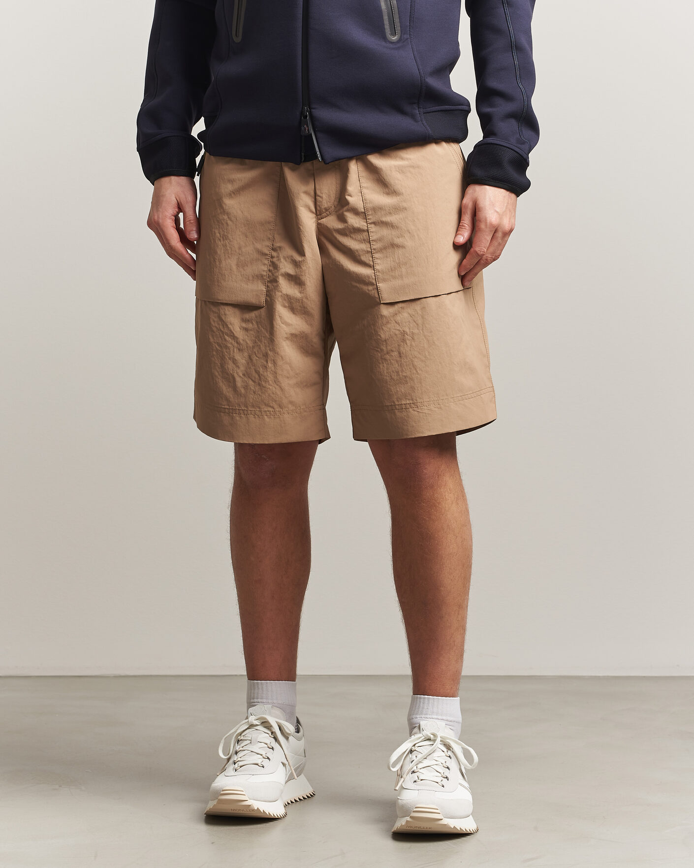 Moncler Grenoble Hiking Shorts Khaki at CareOfCarl.com