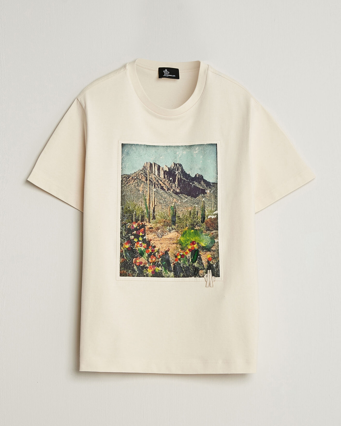 Moncler Grenoble Mountain Print T-Shirt Off White at CareOfCarl.com