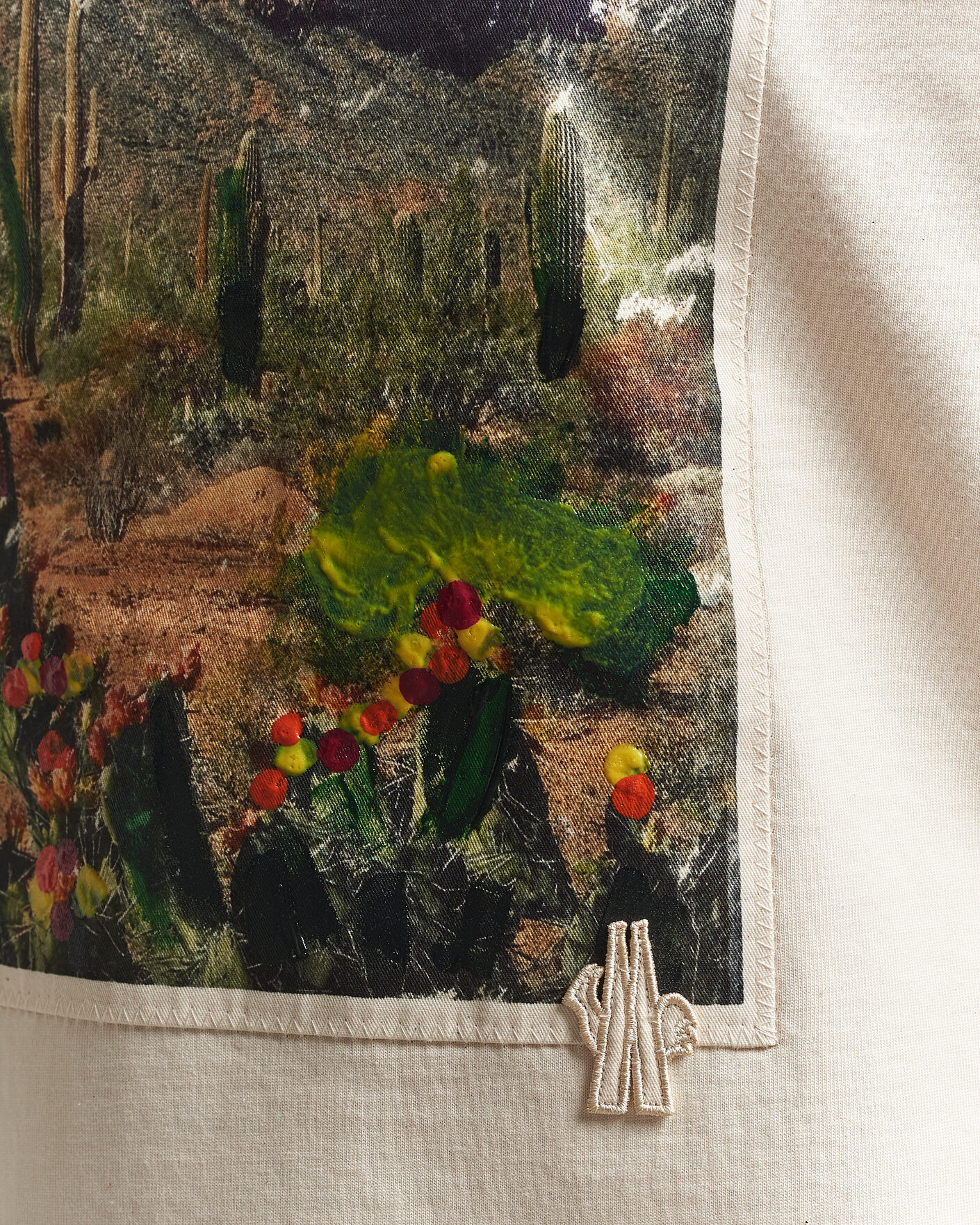 Moncler Grenoble Mountain Print T-Shirt Off White at CareOfCarl.com