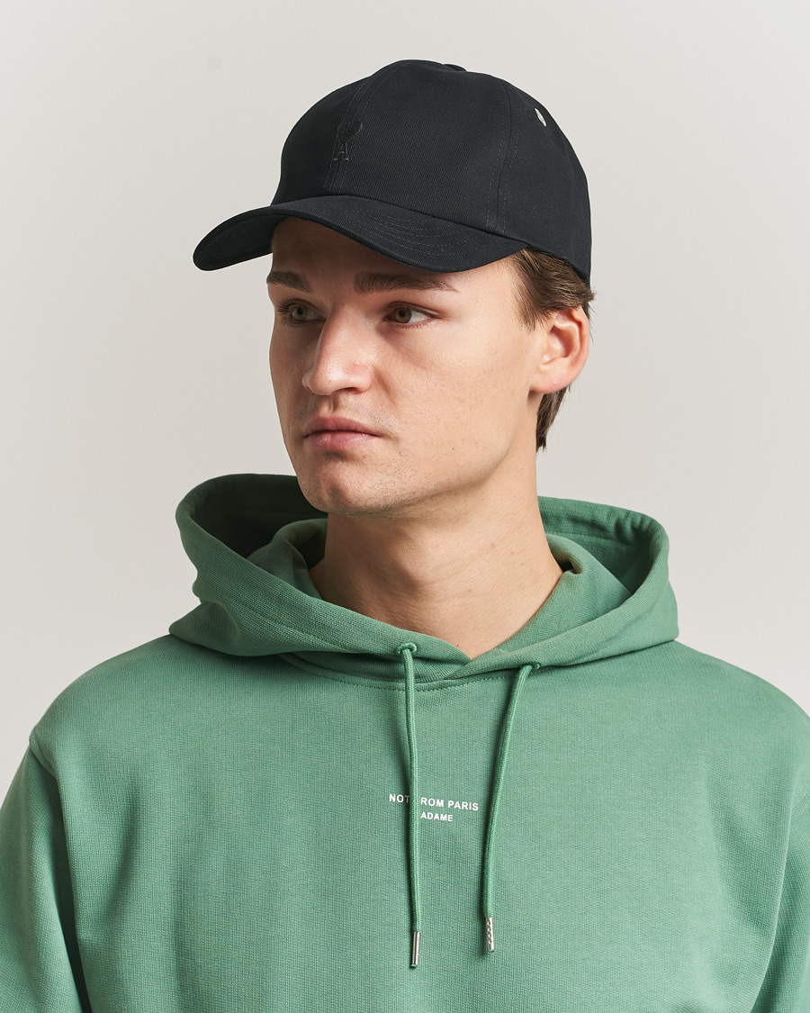 Men | Hats & Caps | AMI | Black Heart Logo Cap Black