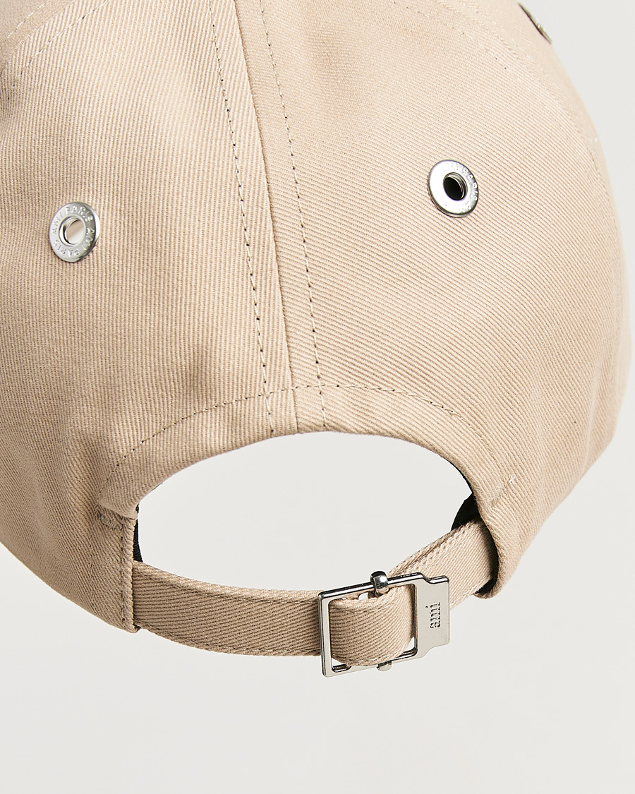 Men | Hats & Caps | AMI | Black Heart Logo Cap Beige Taupe