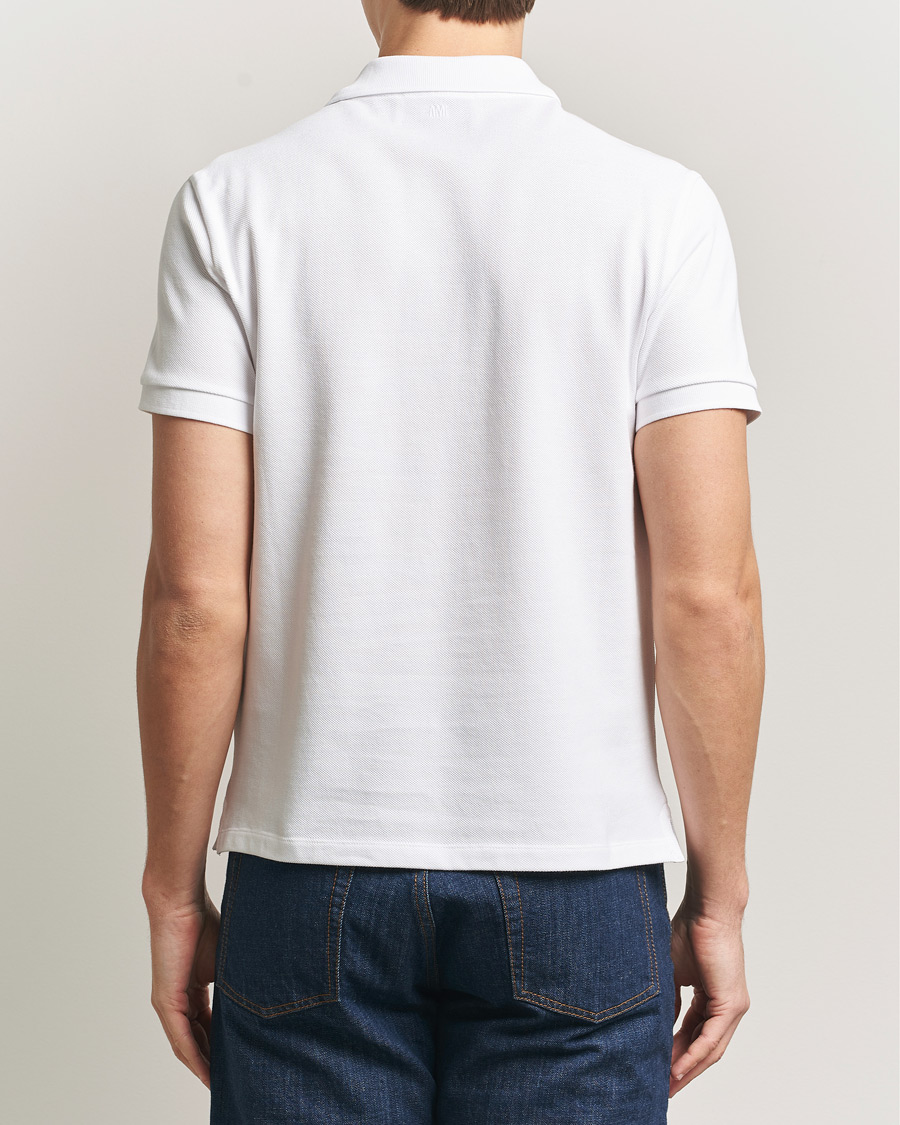Men | Polo Shirts | AMI | Contrast Heart Logo Polo White