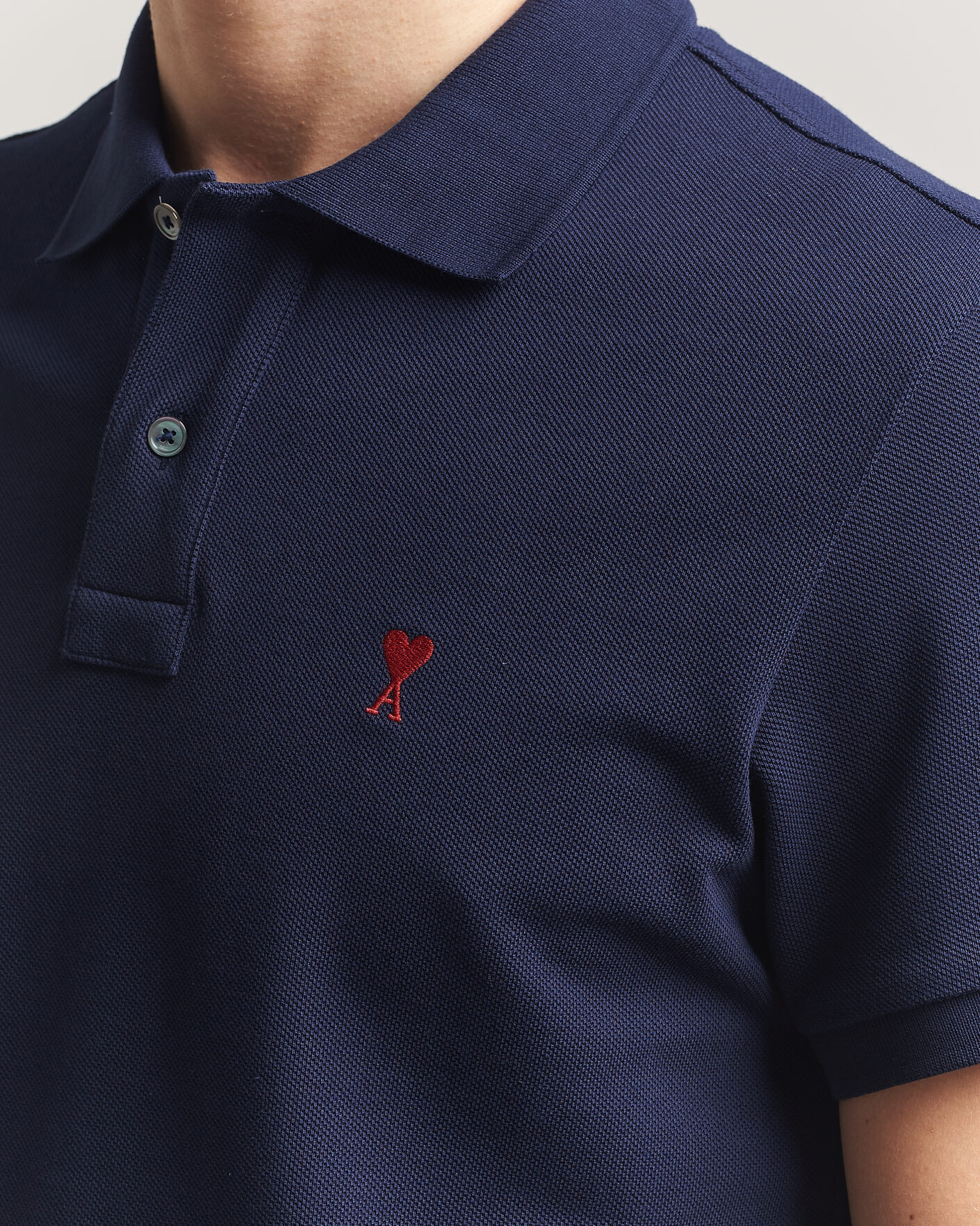 Men | Polo Shirts | AMI | Heart Logo Polo Navy