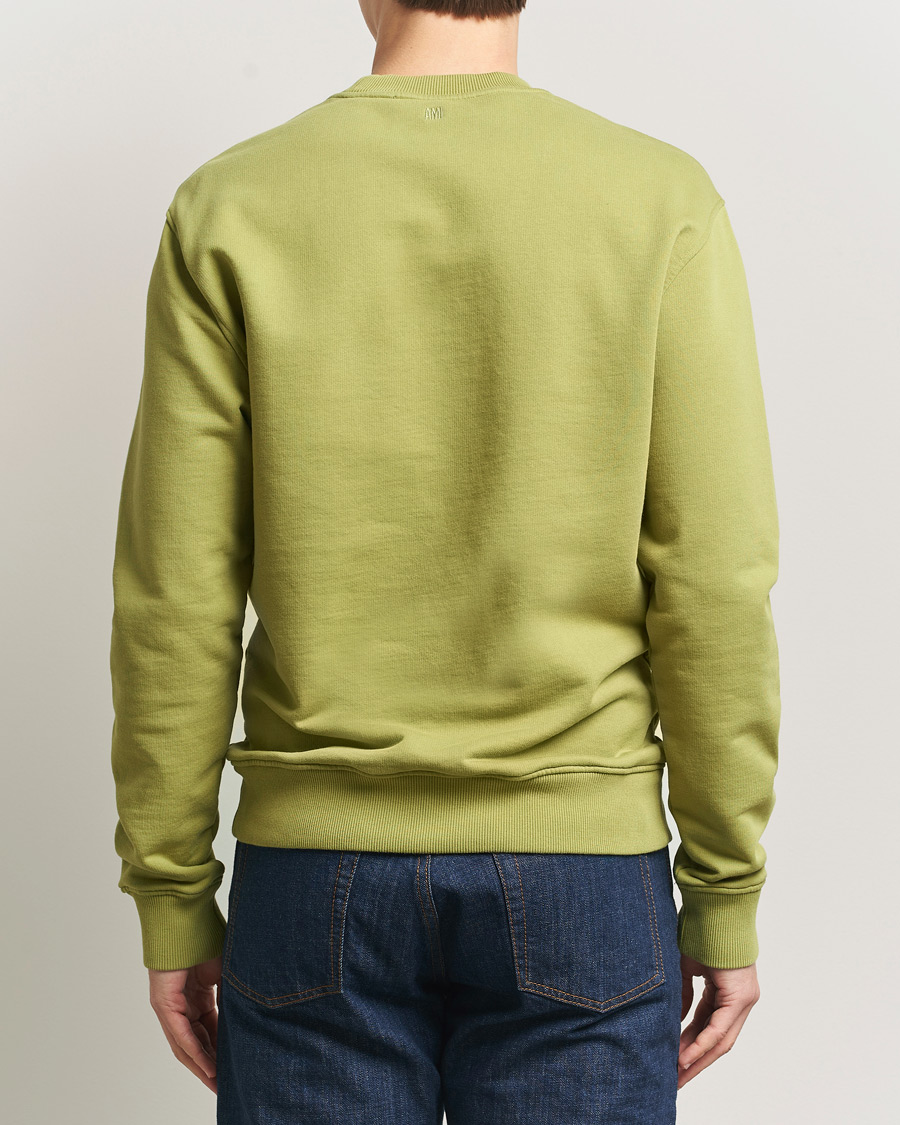 Men | Sweaters & Knitwear | AMI | Contrast Heart Logo Sweatshirt Matcha