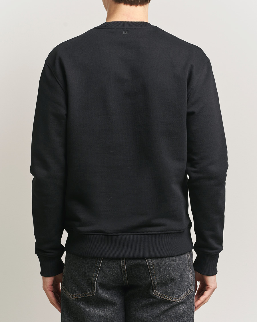 Men | Sweaters & Knitwear | AMI | Heart Logo Sweatshirt Black