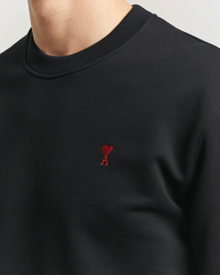 Men | Sweaters & Knitwear | AMI | Heart Logo Sweatshirt Black