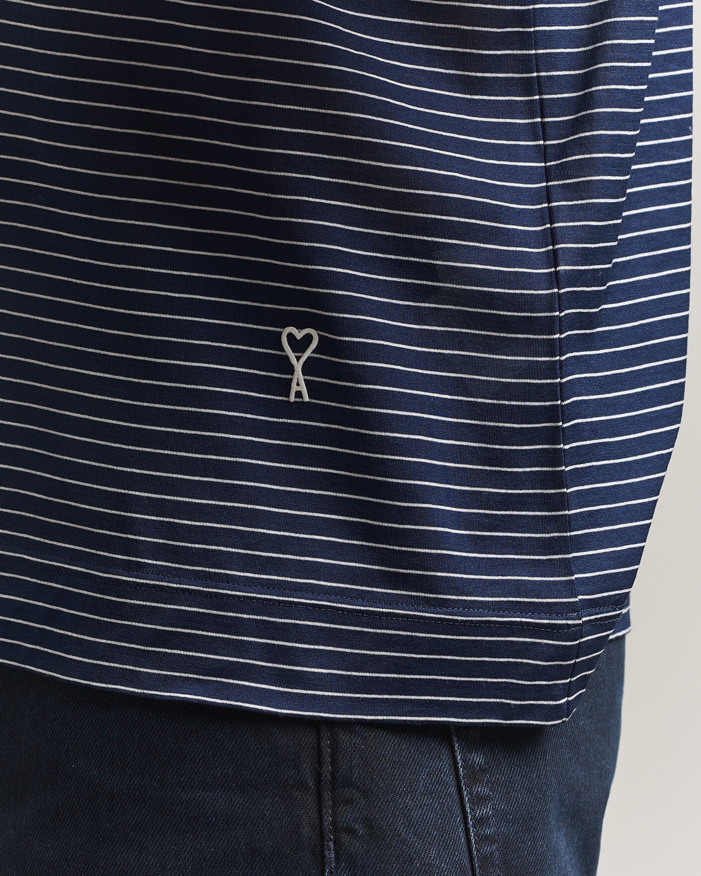 Men | T-Shirts | AMI | Striped T-Shirt Navy/White