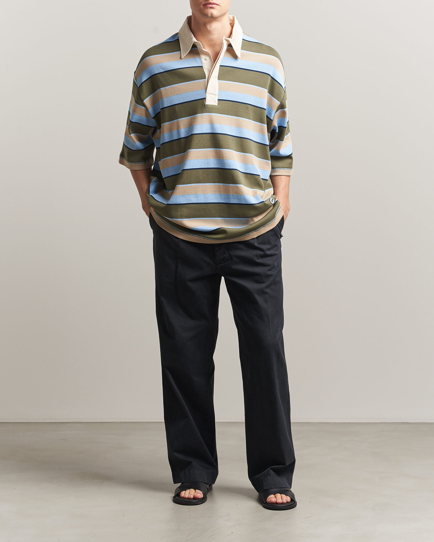 Men | Polo Shirts | AMI | Oversize Fit Striped Polo Multi