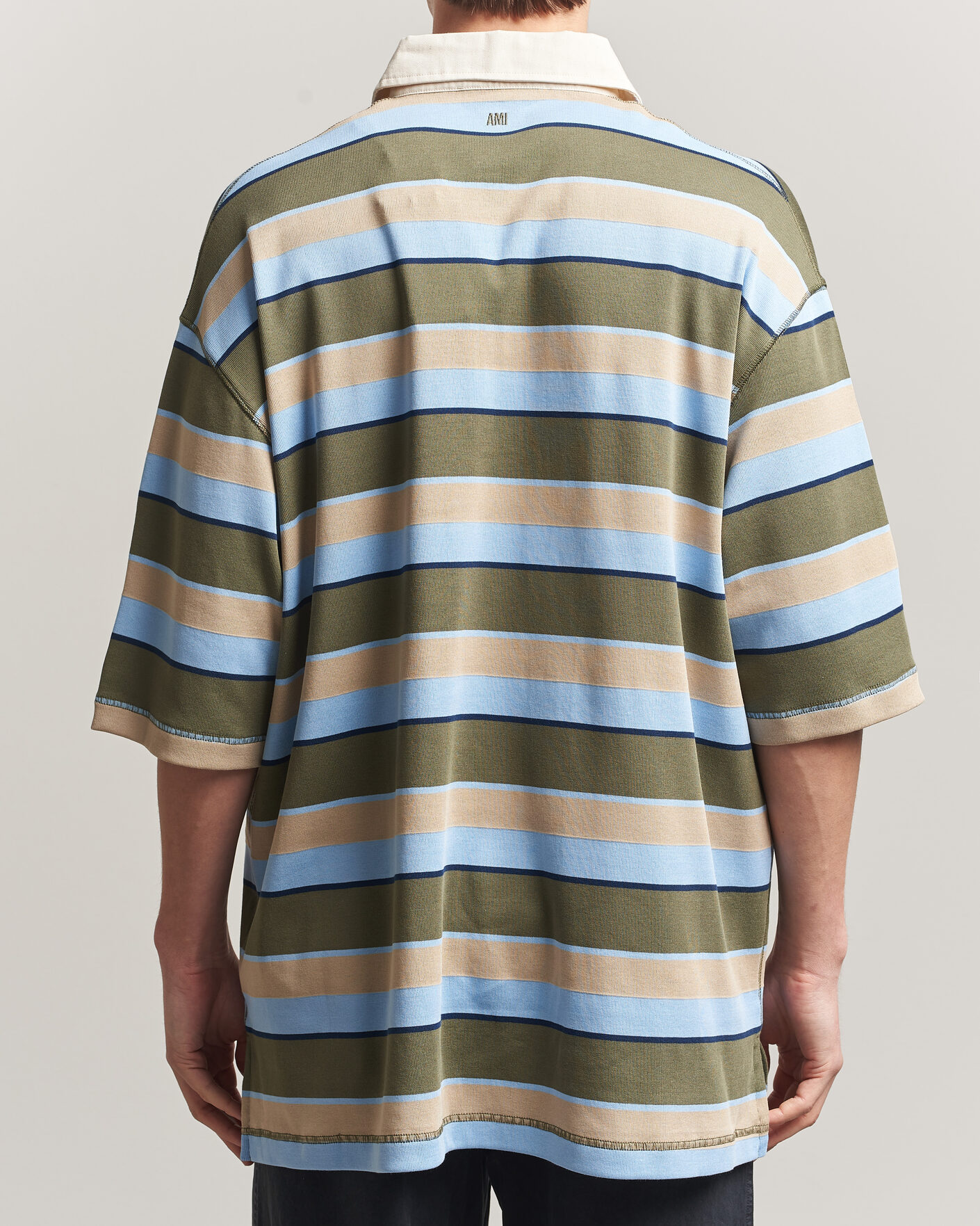Men | Polo Shirts | AMI | Oversize Fit Striped Polo Multi