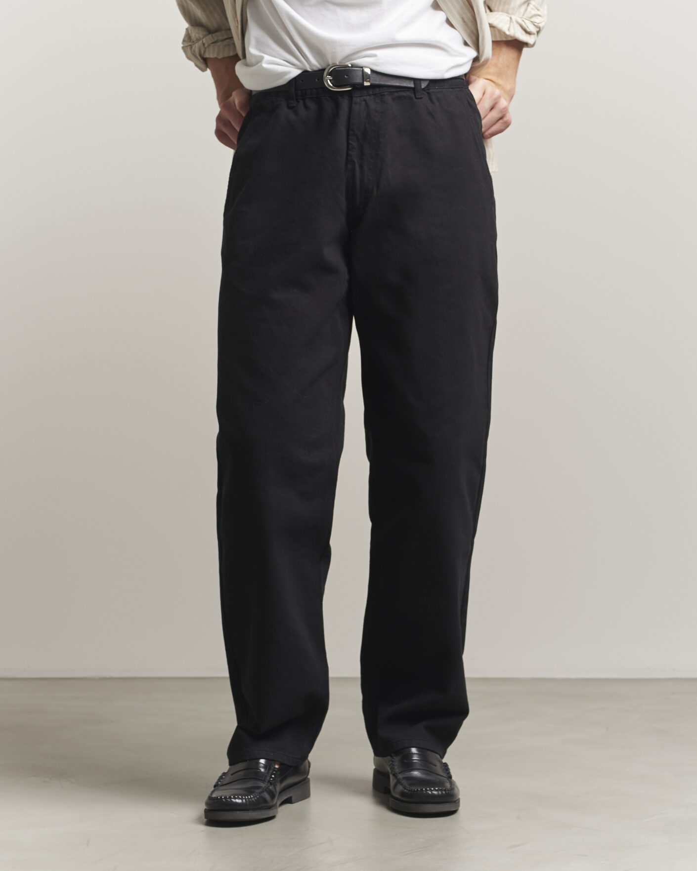 Men | Trousers | Forét | Clay Twill Pants Black