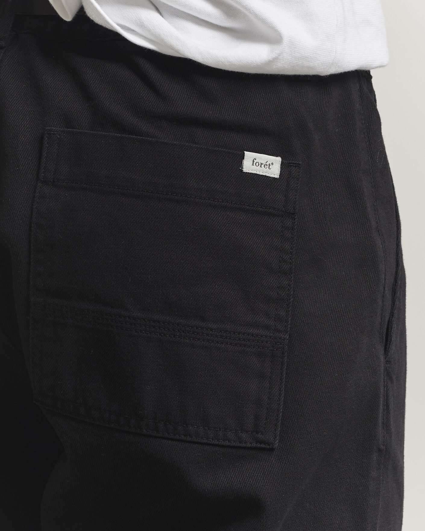 Men | Trousers | Forét | Clay Twill Pants Black
