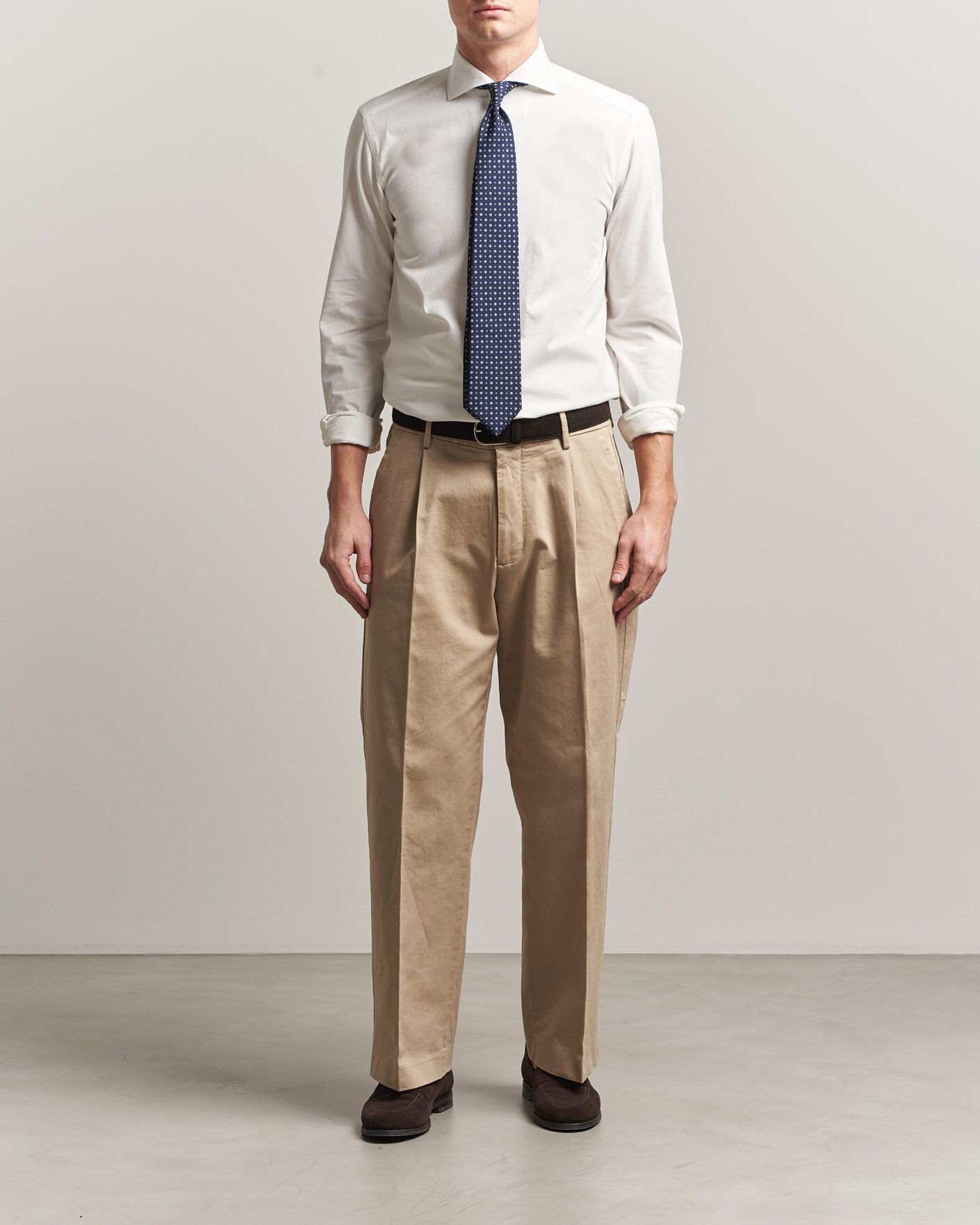 Men | Shirts | 100Hands | Washed Japanese Denim Shirt Off White