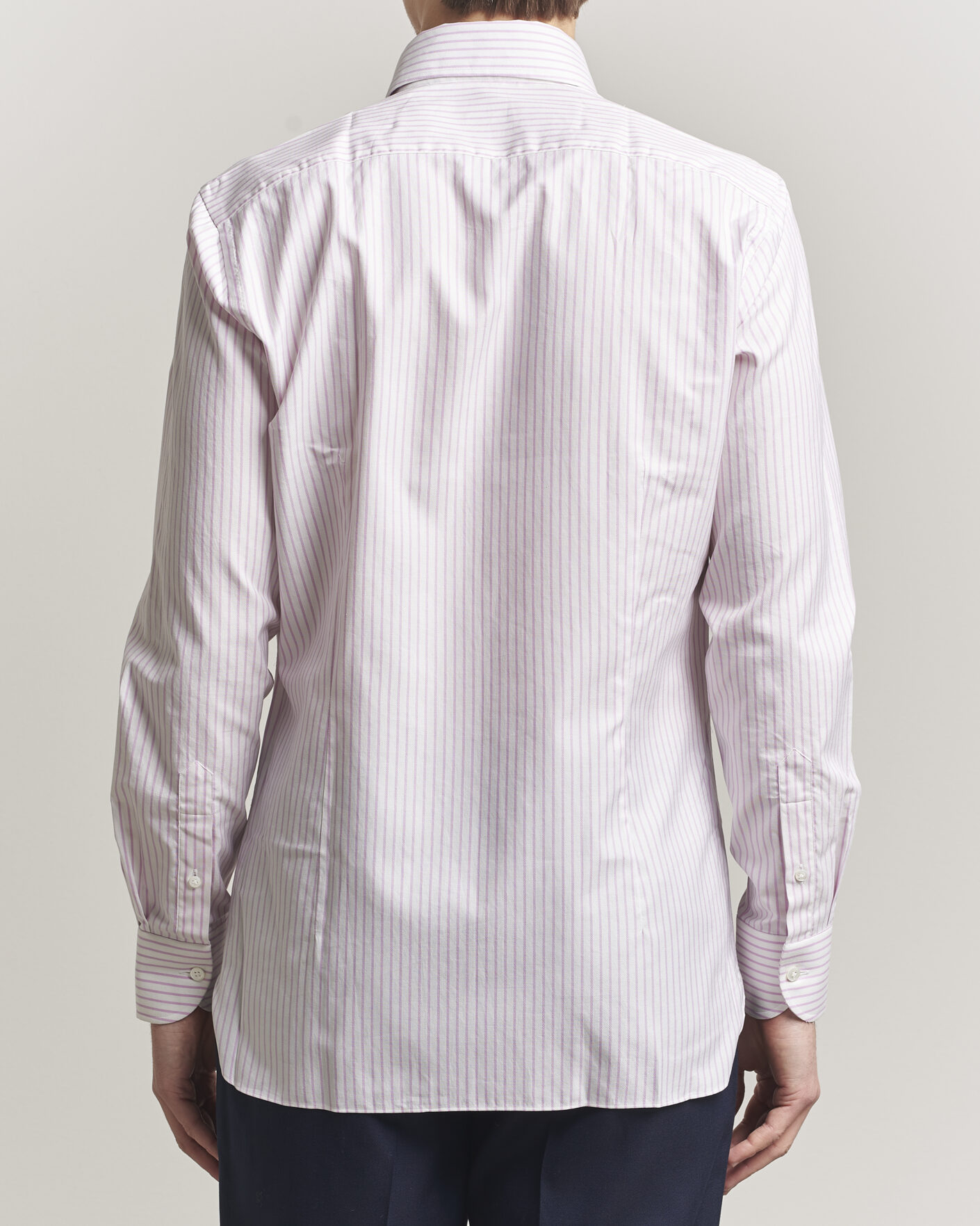 Men | Shirts | 100Hands | Washed Striped Oxford Shirt Lavender
