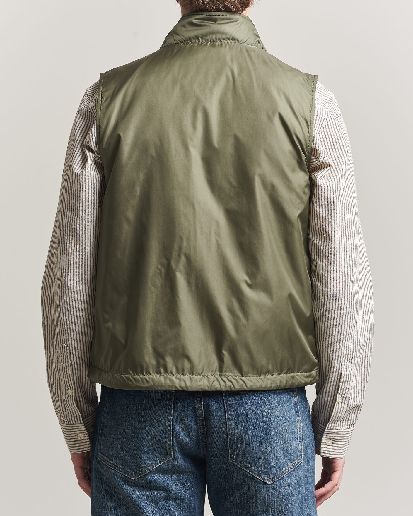 Men | Gilets | Aspesi | Vernes Nylon Gilet Olive