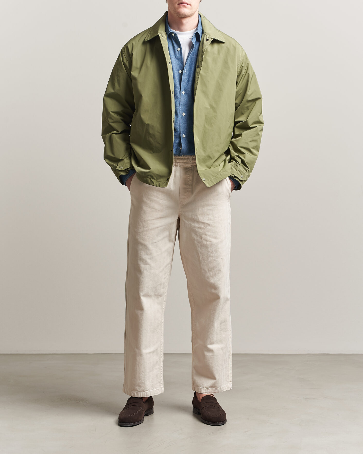 Men | Coats & Jackets | Aspesi | Pollard Varsity Jacket Olive