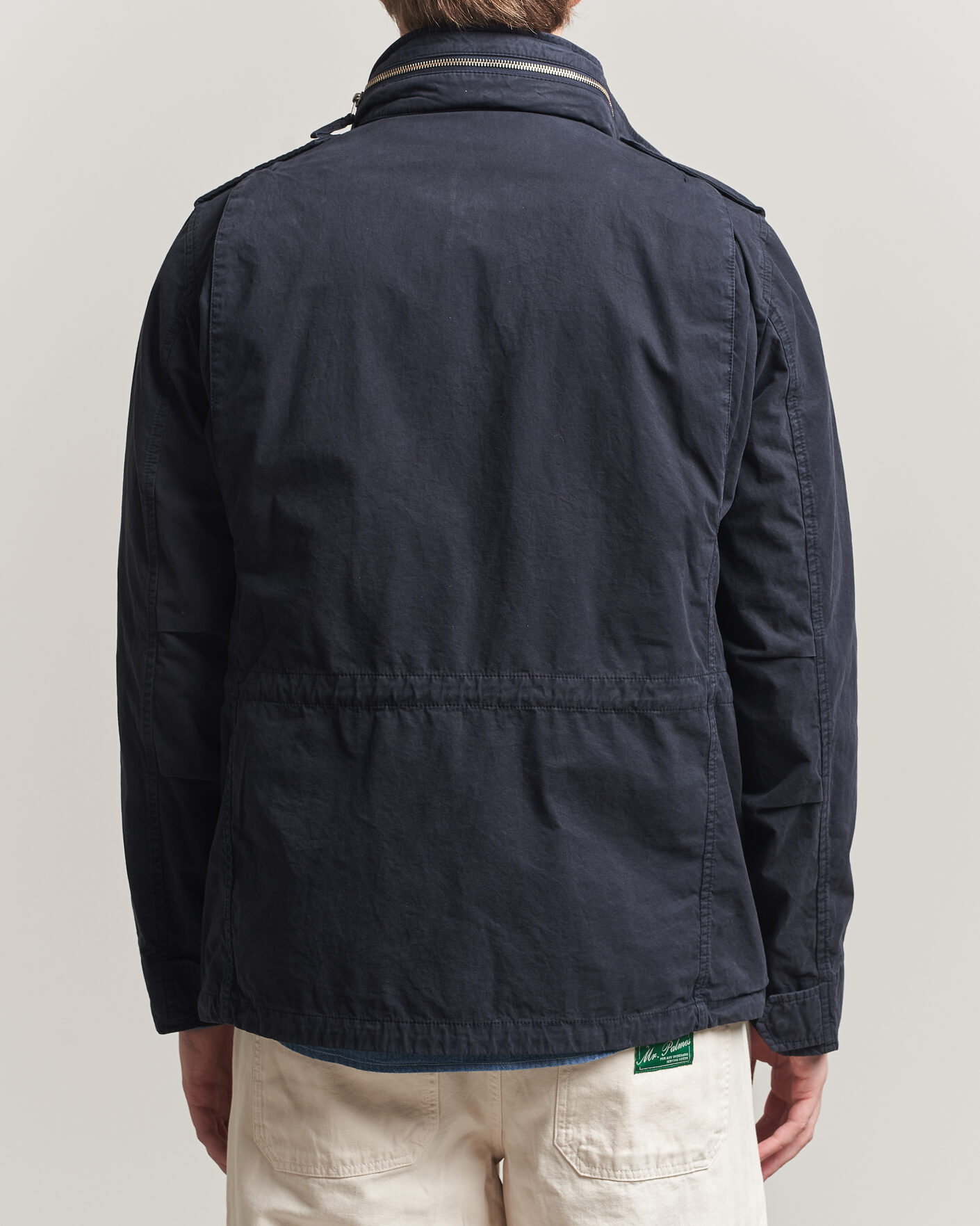 Aspesi Washed Cotton Field Jacket Navy at CareOfCarl.com