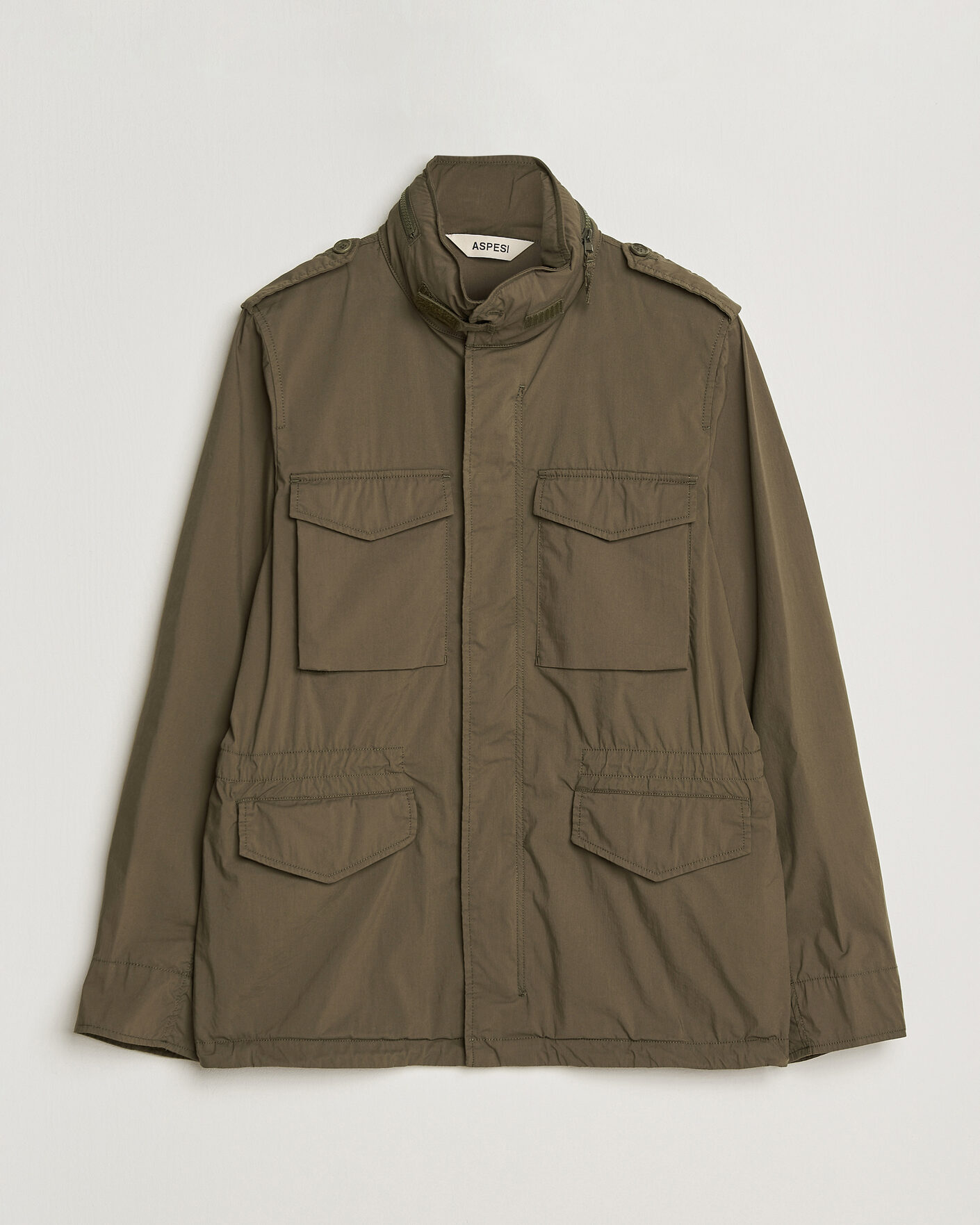 Men | Coats & Jackets | Aspesi | Lightweight Cotton Field Jacket Military