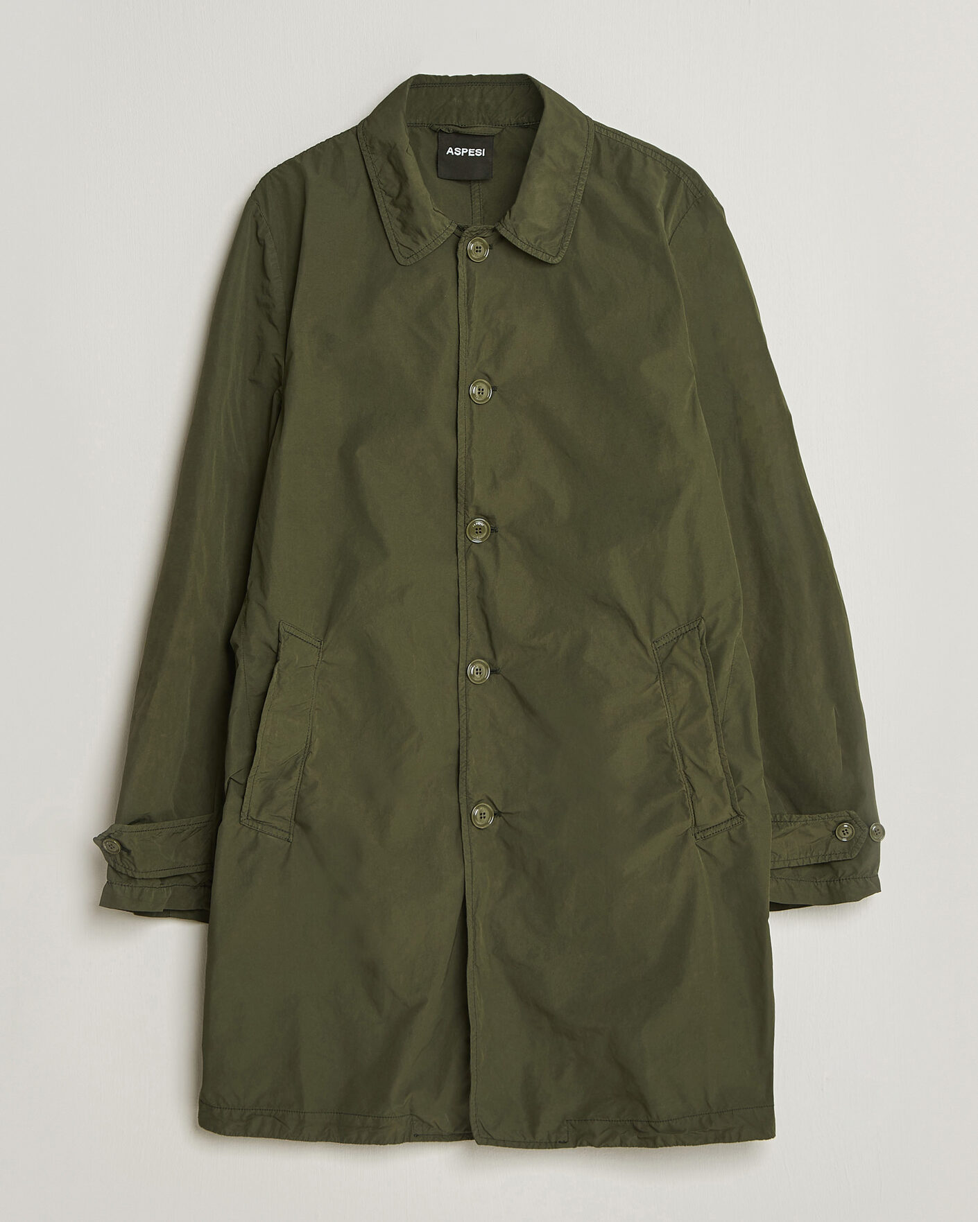 Aspesi Garment Dyed Lemon Coat Military at CareOfCarl.com