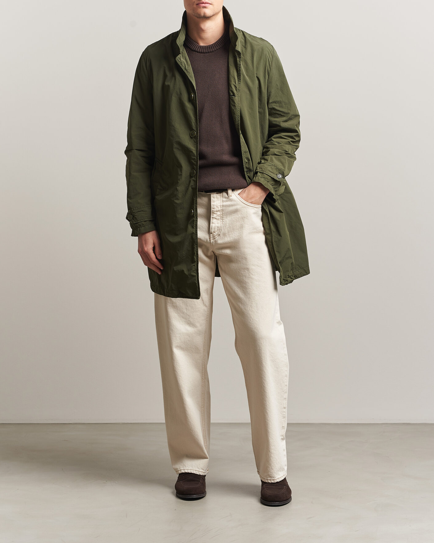 Aspesi Garment Dyed Lemon Coat Military at CareOfCarl.com